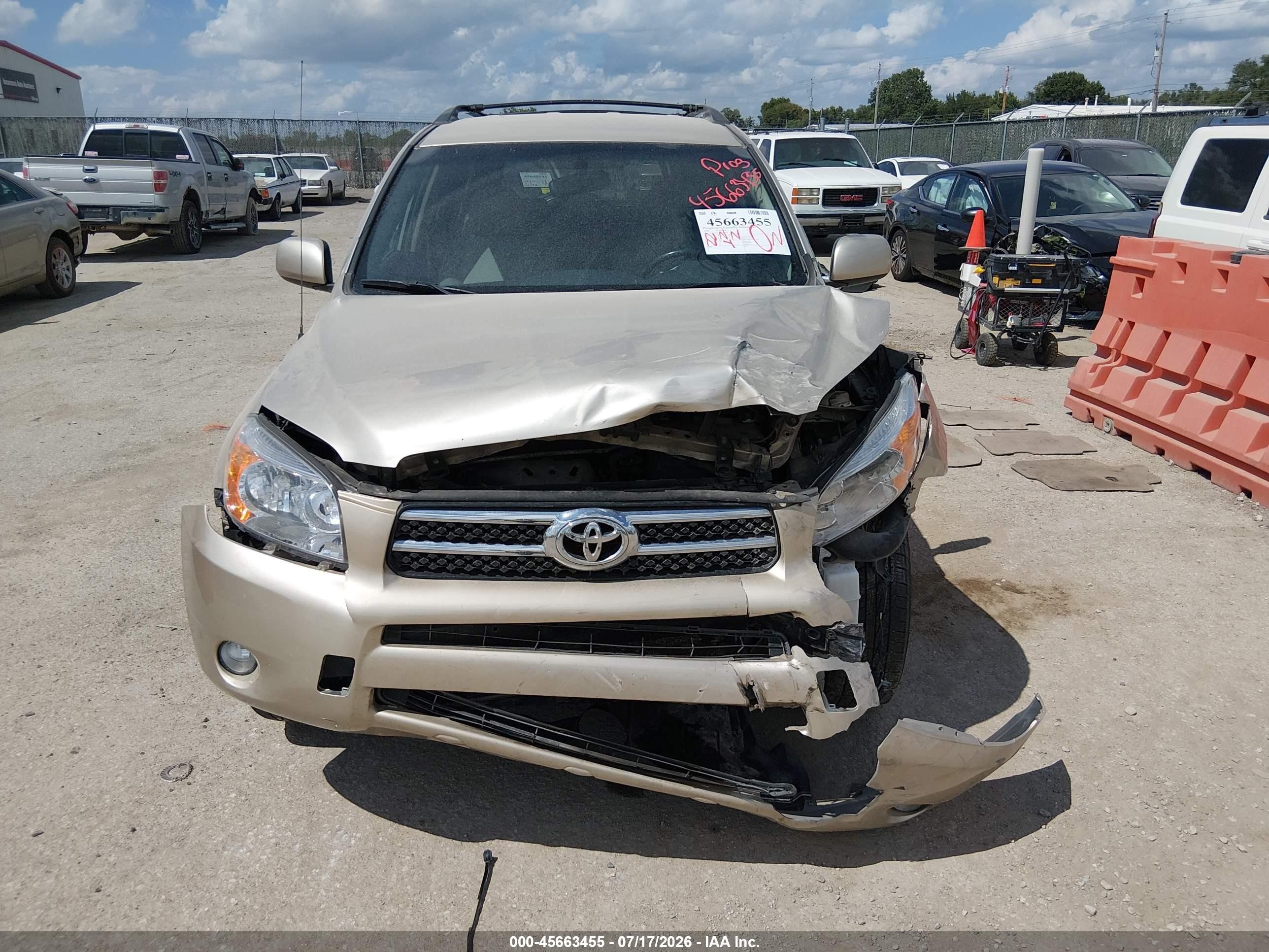 2008 Toyota Rav4 Limited Gold vin: JTMBD31V086081762
