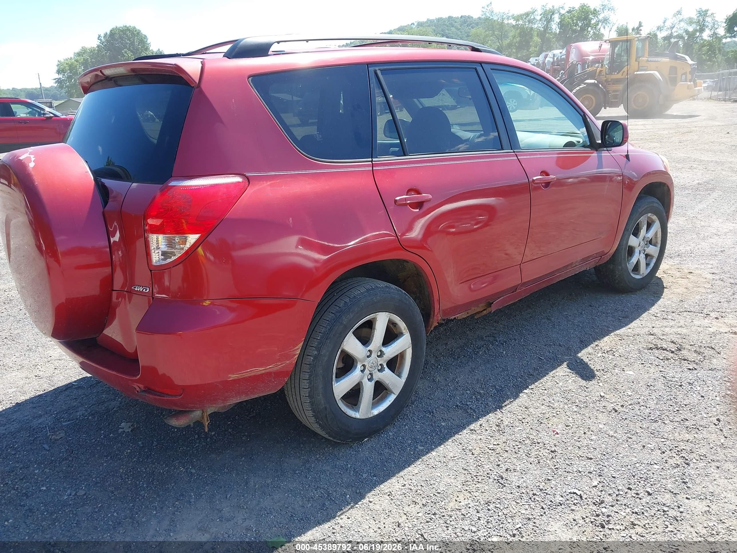 2007 Toyota Rav4 Limited Red vin: JTMBD31V176050910