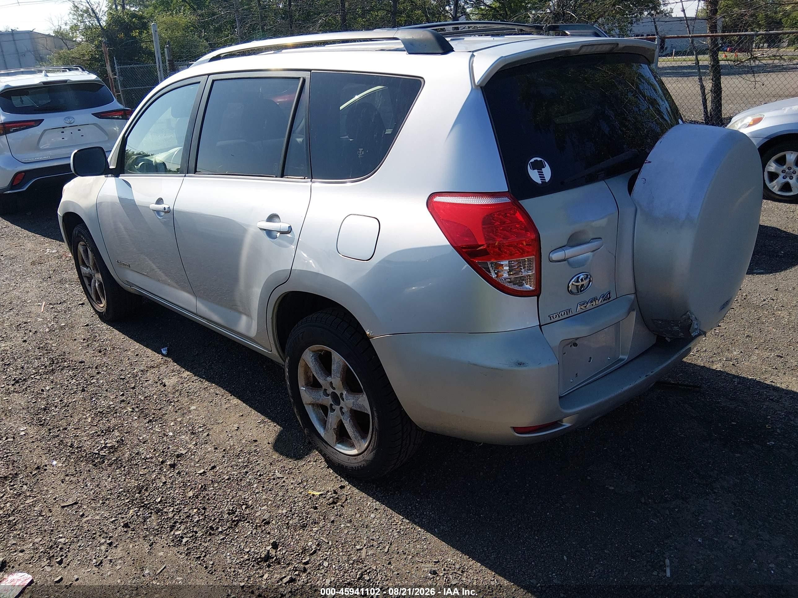 2007 Toyota Rav4 Limited Silver vin: JTMBD31V276036191