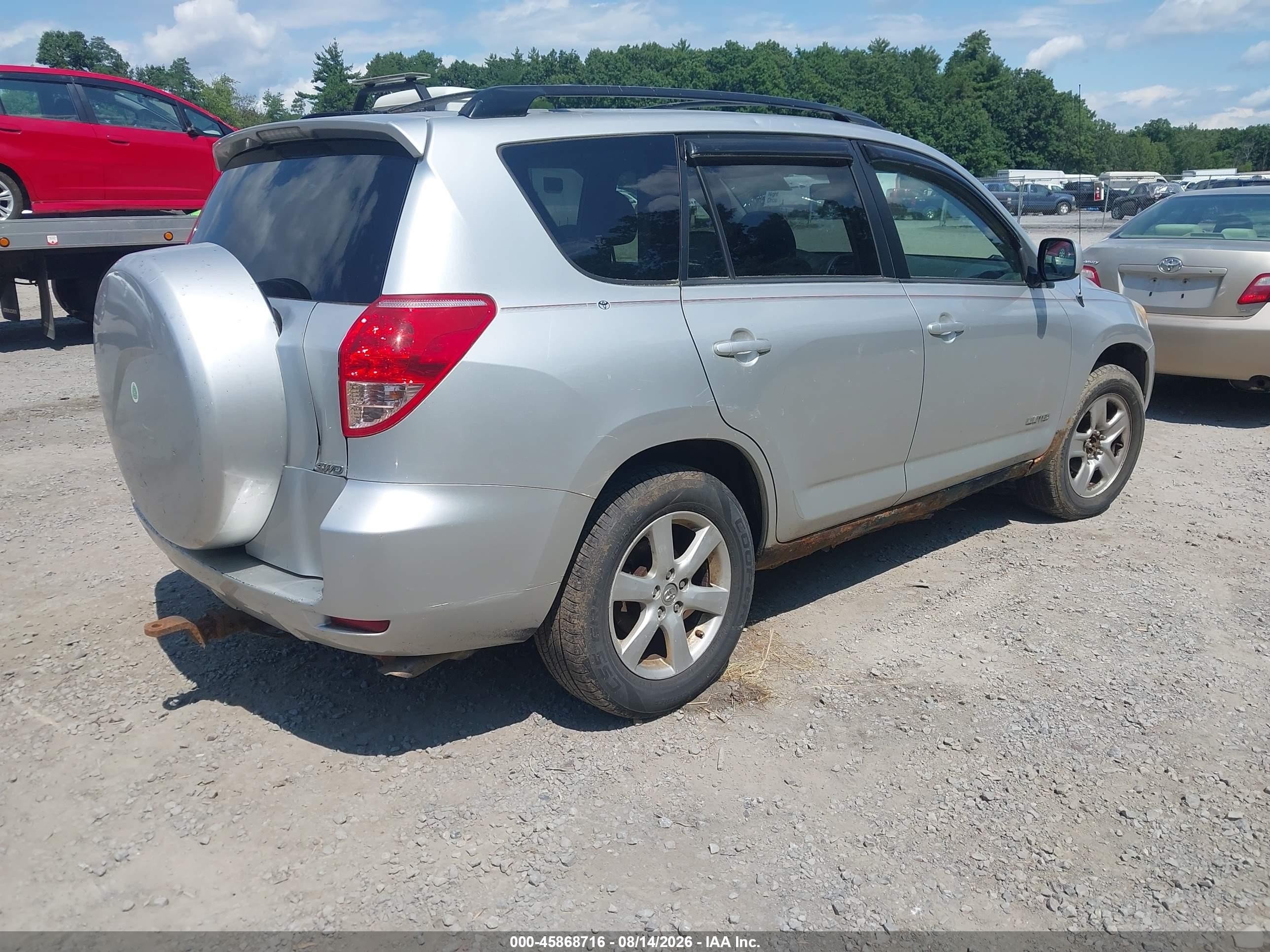 2008 Toyota Rav4 Limited Silver vin: JTMBD31V485132721