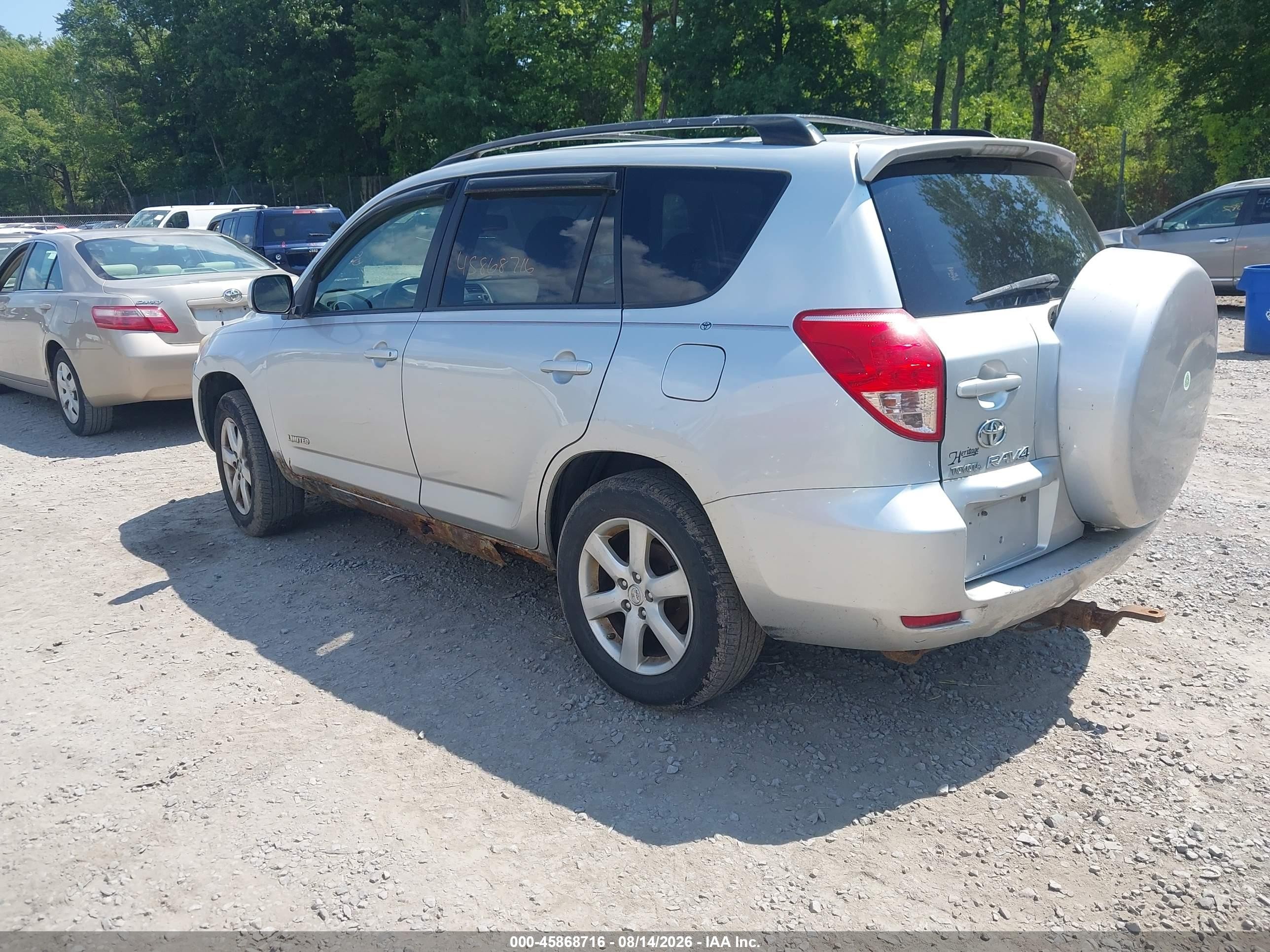 2008 Toyota Rav4 Limited Silver vin: JTMBD31V485132721