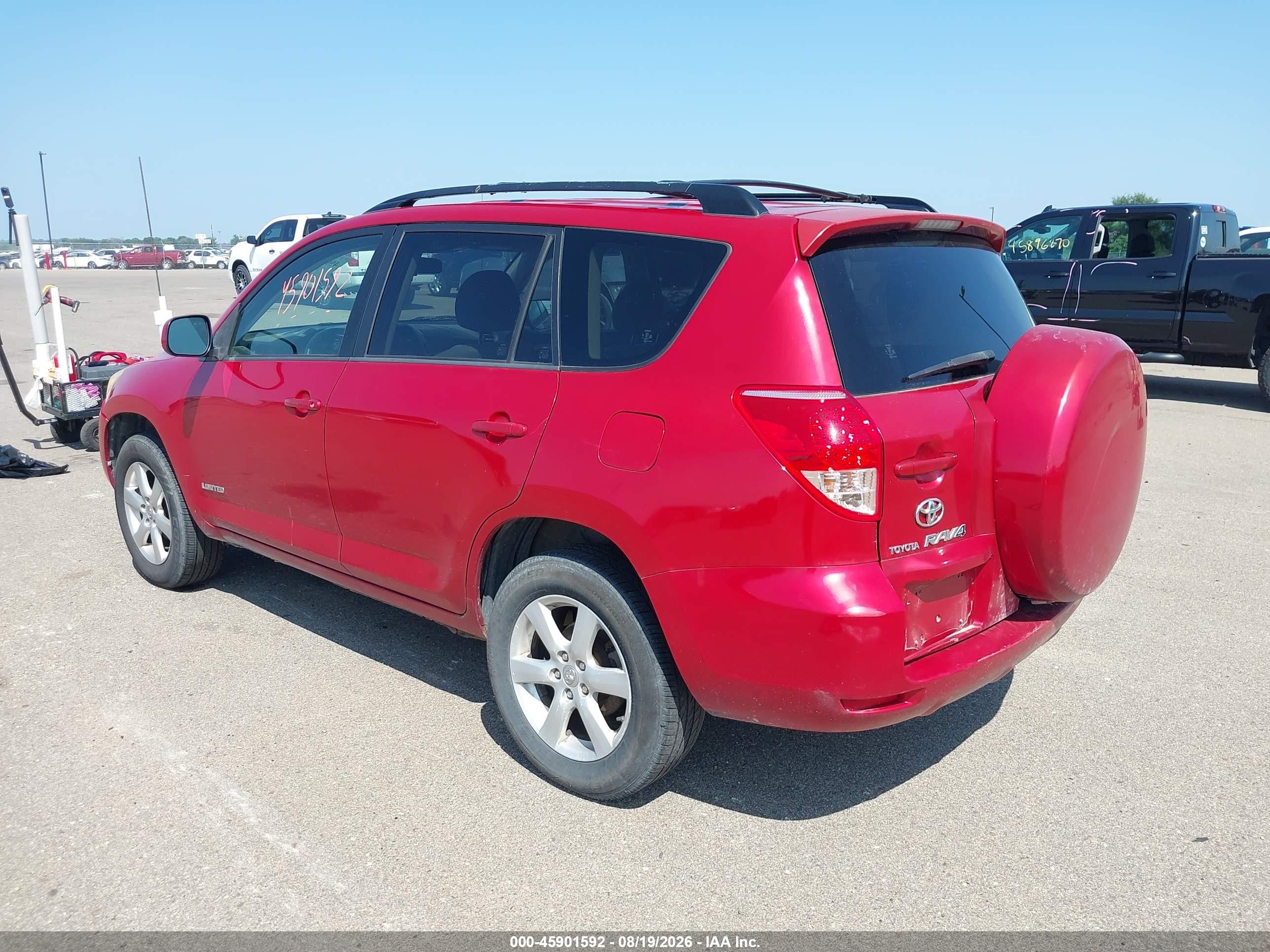 2008 Toyota Rav4 Limited Красный vin: JTMBD31V485171034