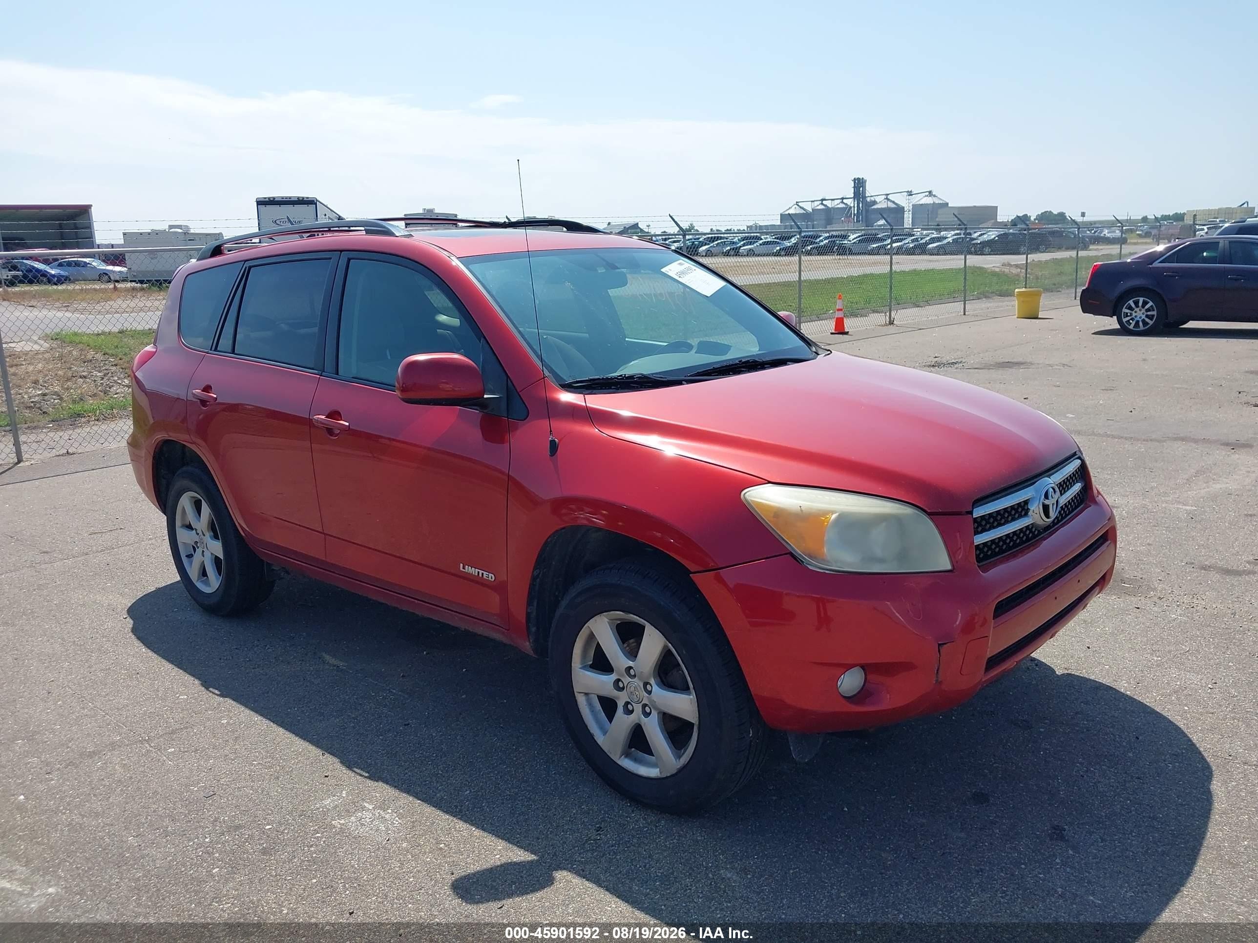 2008 Toyota Rav4 Limited Red vin: JTMBD31V485171034