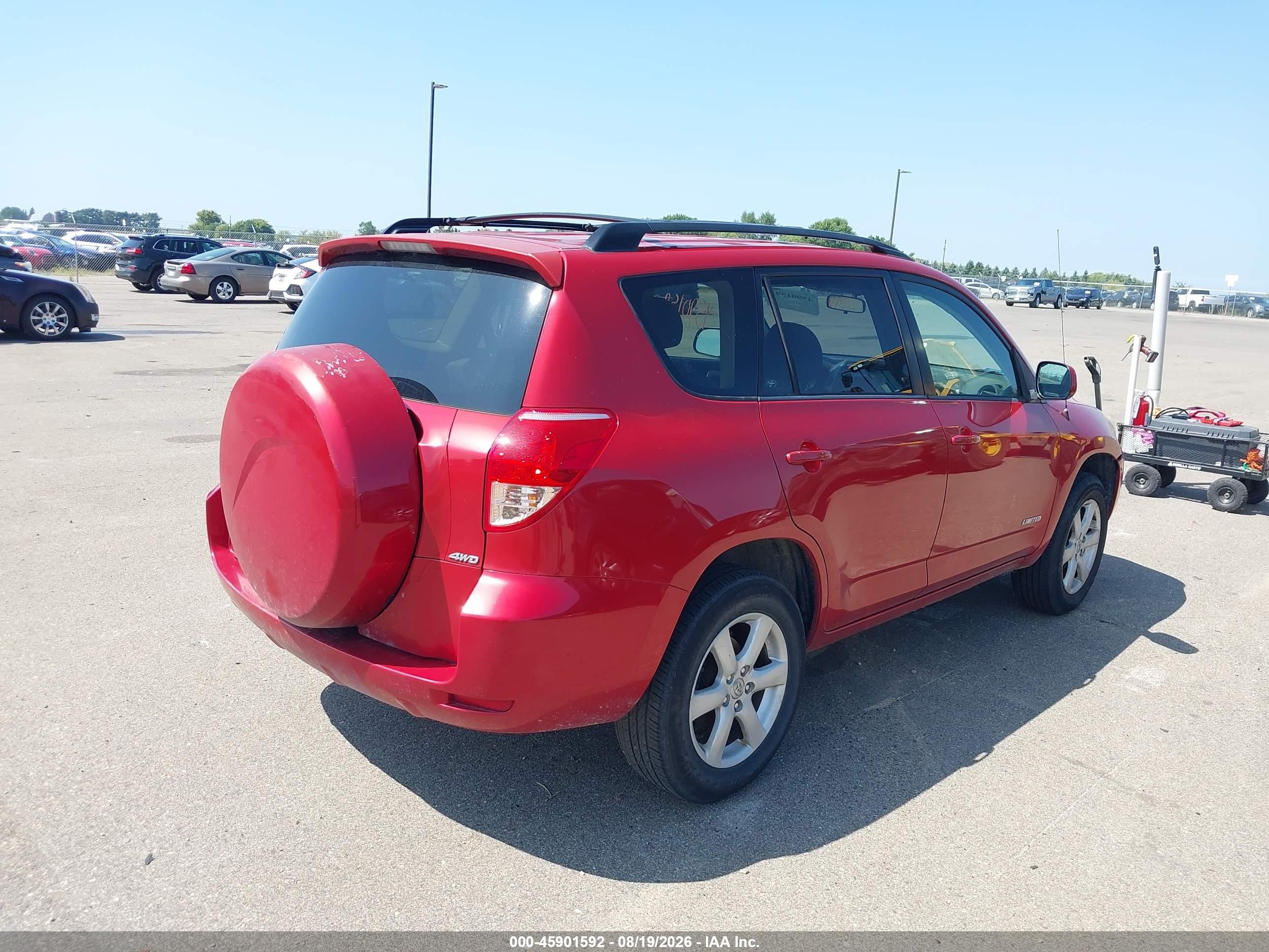 2008 Toyota Rav4 Limited Красный vin: JTMBD31V485171034