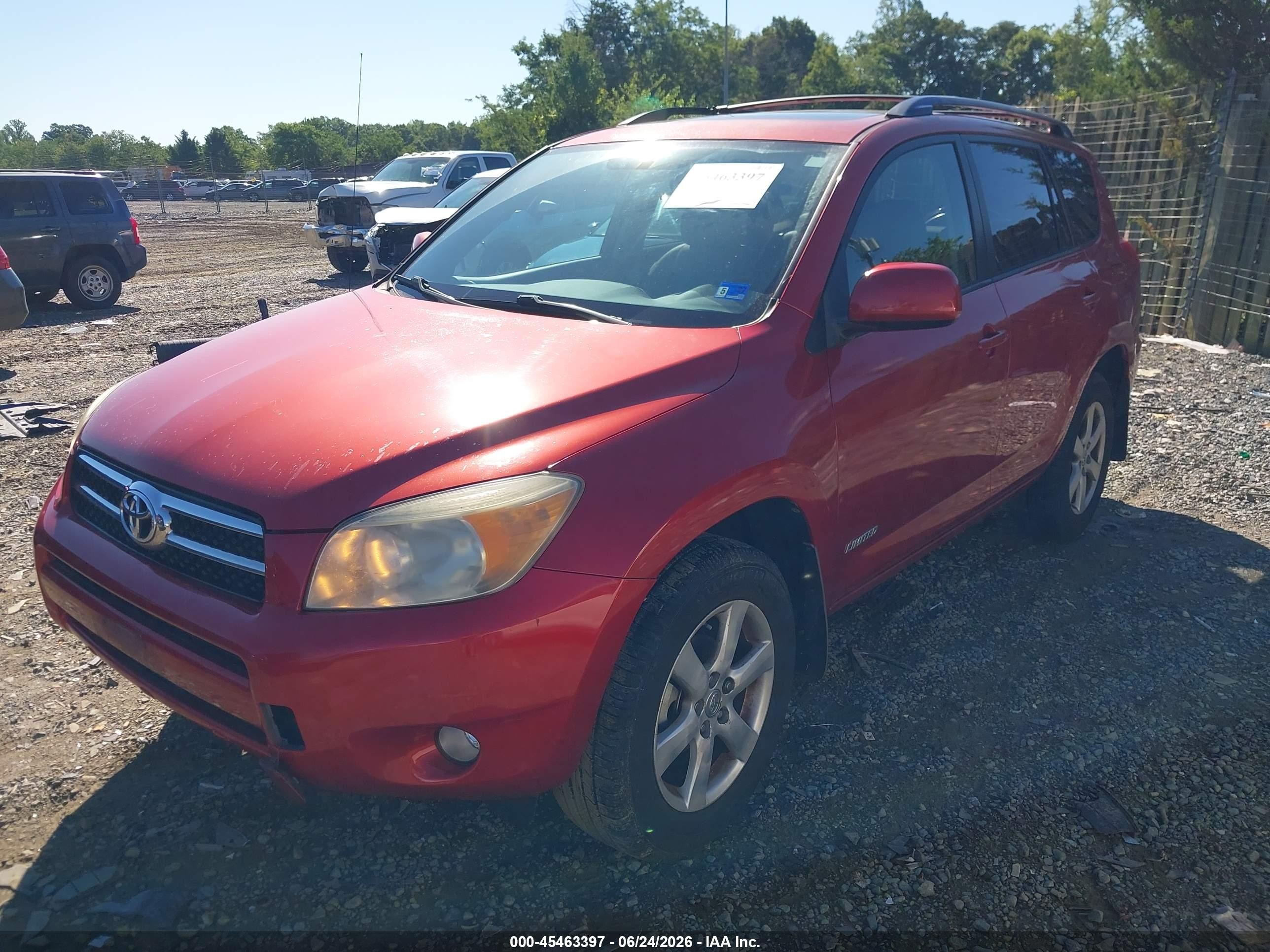 2008 Toyota Rav4 Limited Red vin: JTMBD31V486085412