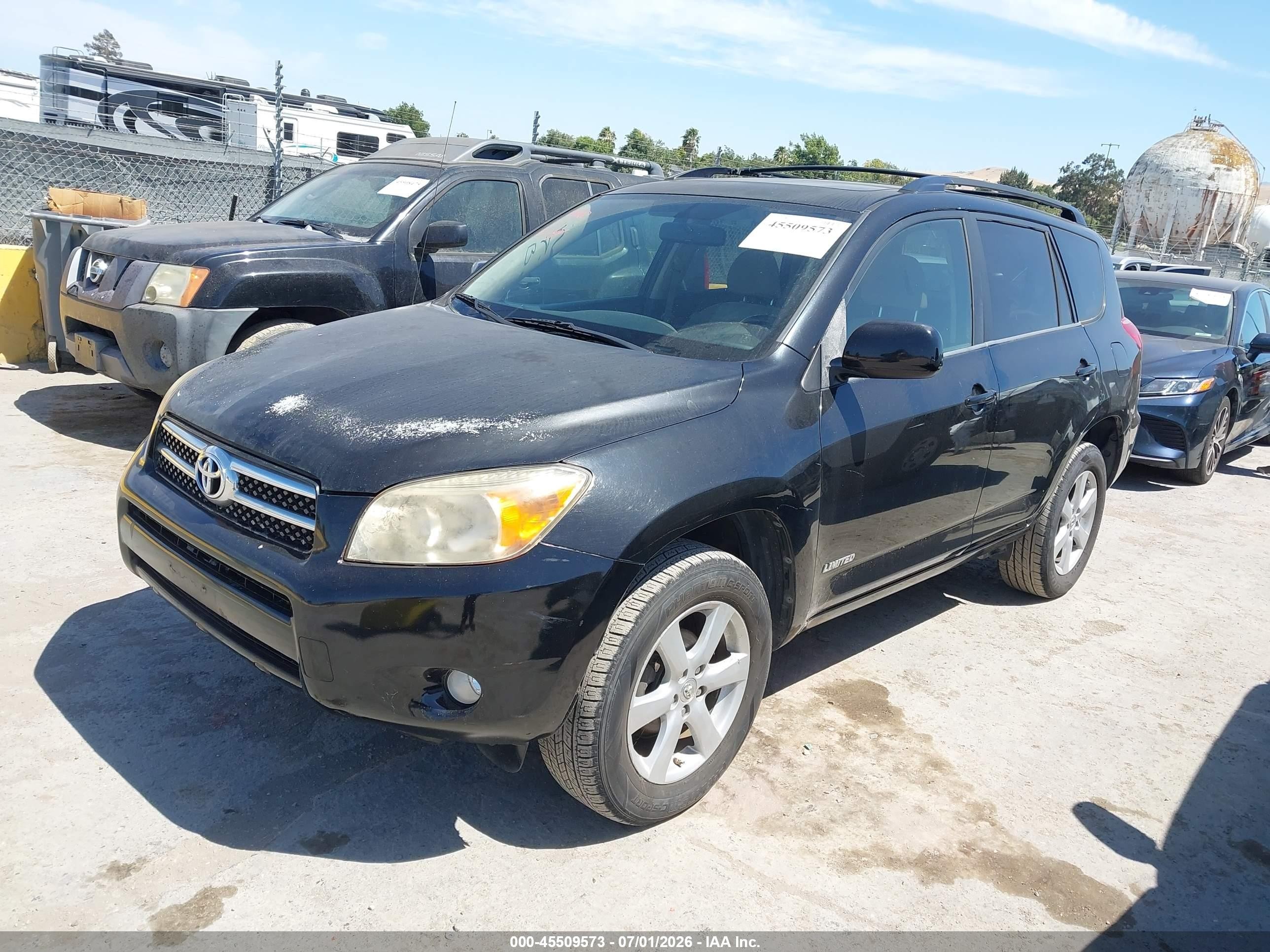 2007 Toyota Rav4 Limited Black vin: JTMBD31V576045497