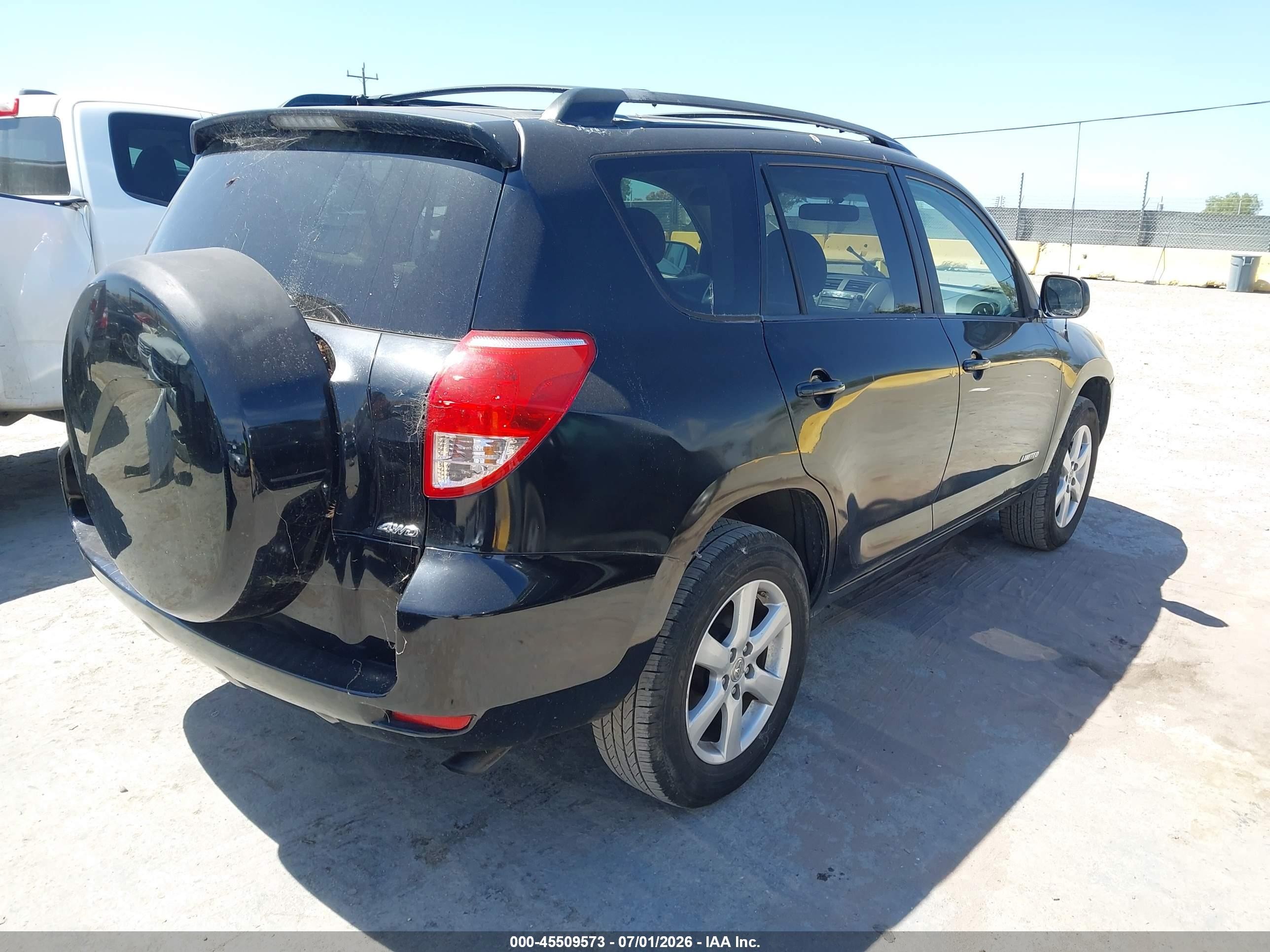 2007 Toyota Rav4 Limited Black vin: JTMBD31V576045497