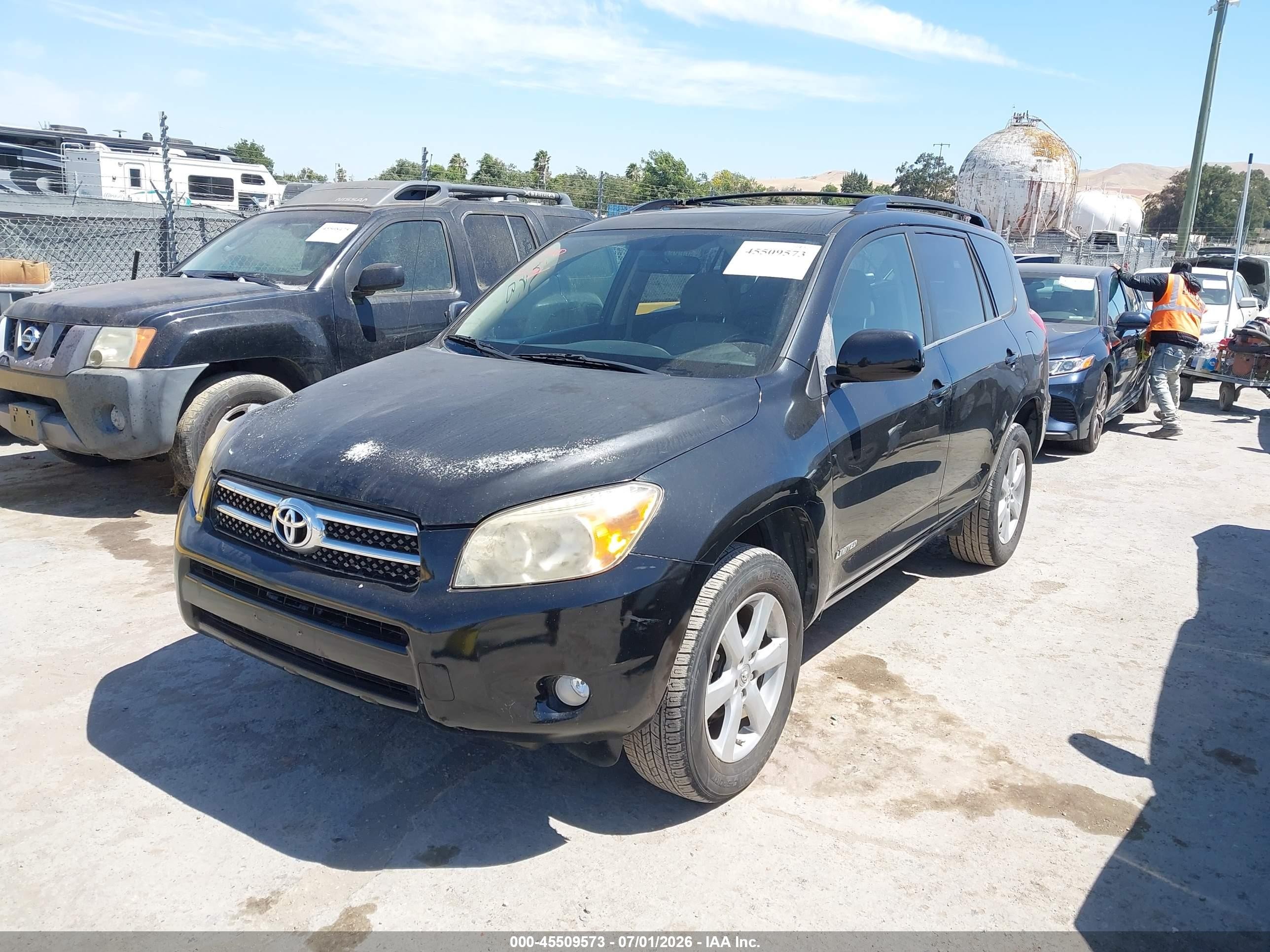 2007 Toyota Rav4 Limited Black vin: JTMBD31V576045497