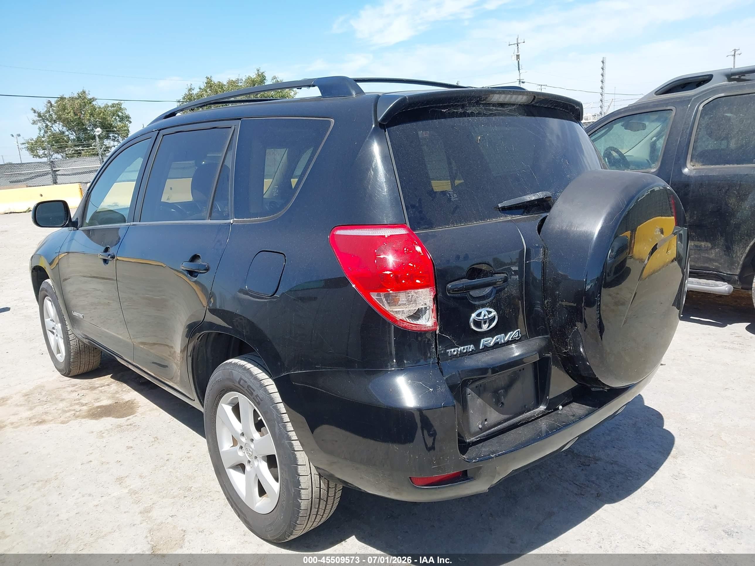 2007 Toyota Rav4 Limited Black vin: JTMBD31V576045497