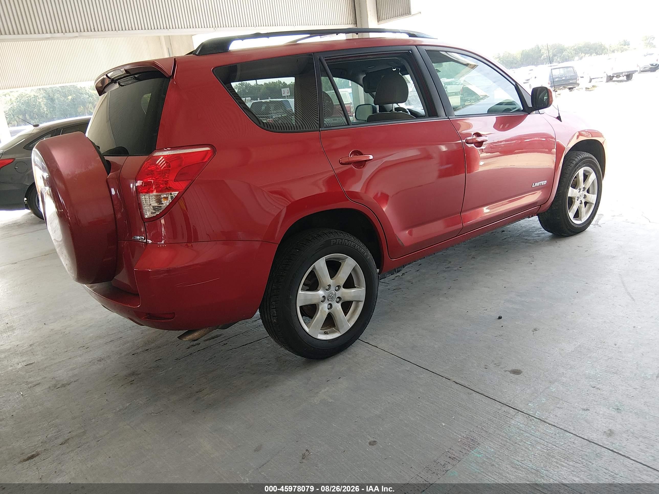 2008 Toyota Rav4 Limited Red vin: JTMBD31V585140455