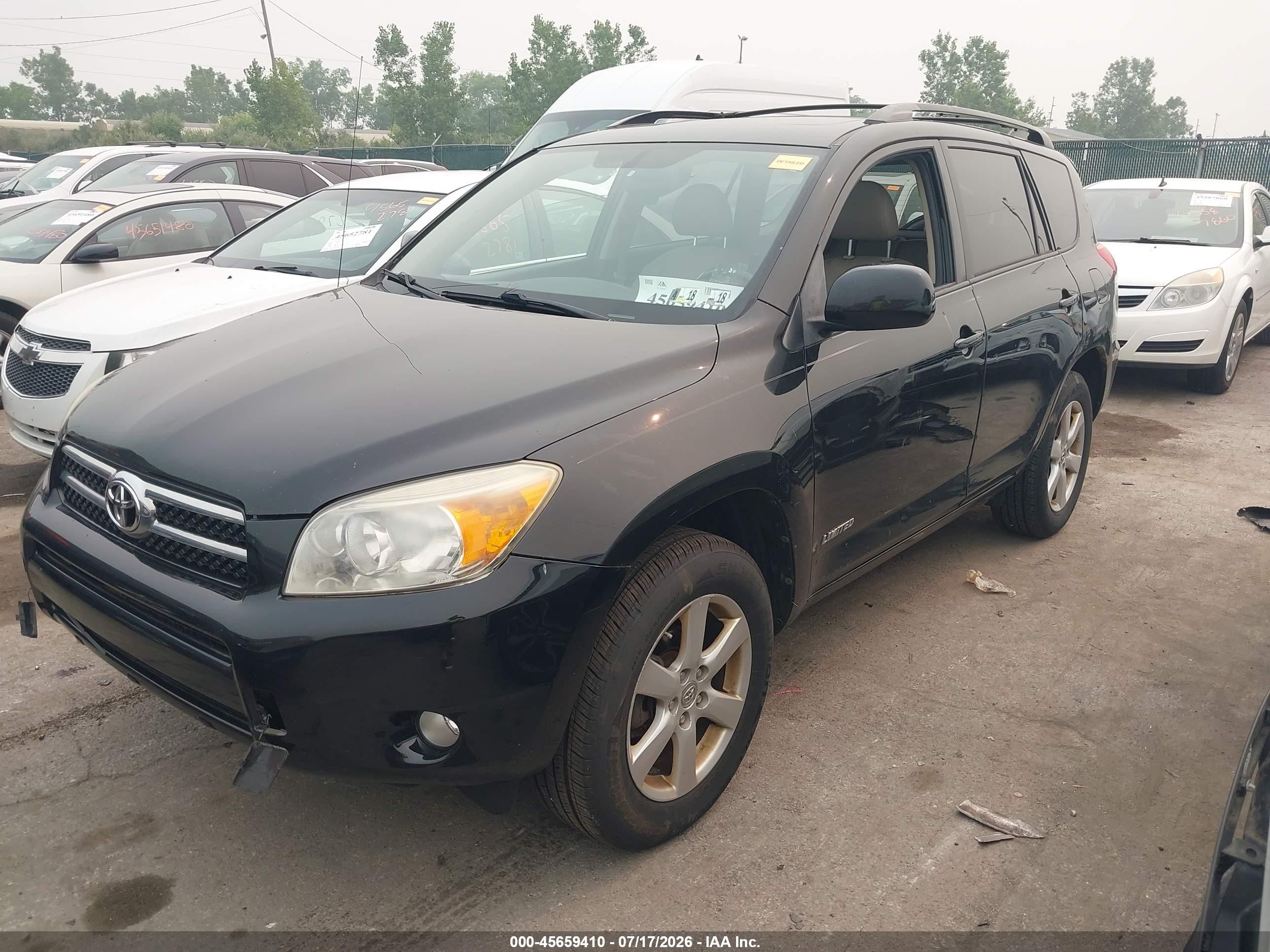 2008 Toyota Rav4 Limited Black vin: JTMBD31V585175528