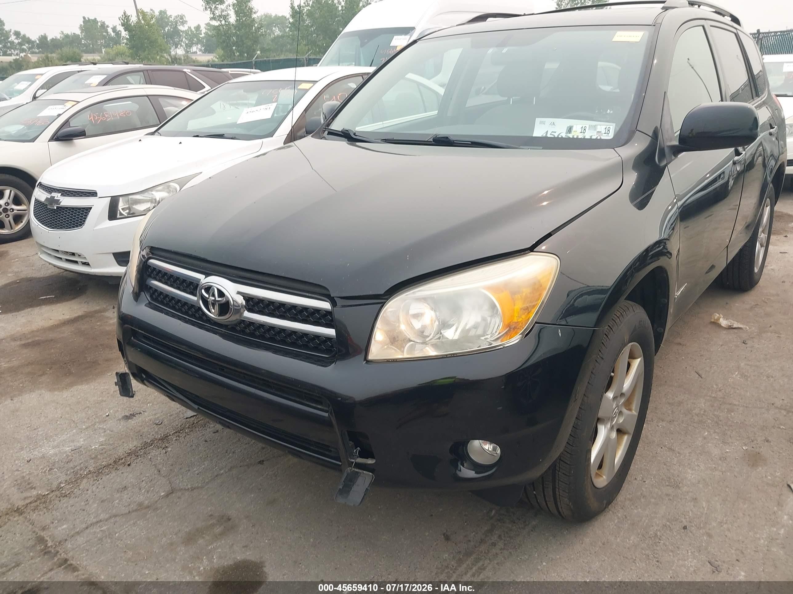 2008 Toyota Rav4 Limited Black vin: JTMBD31V585175528