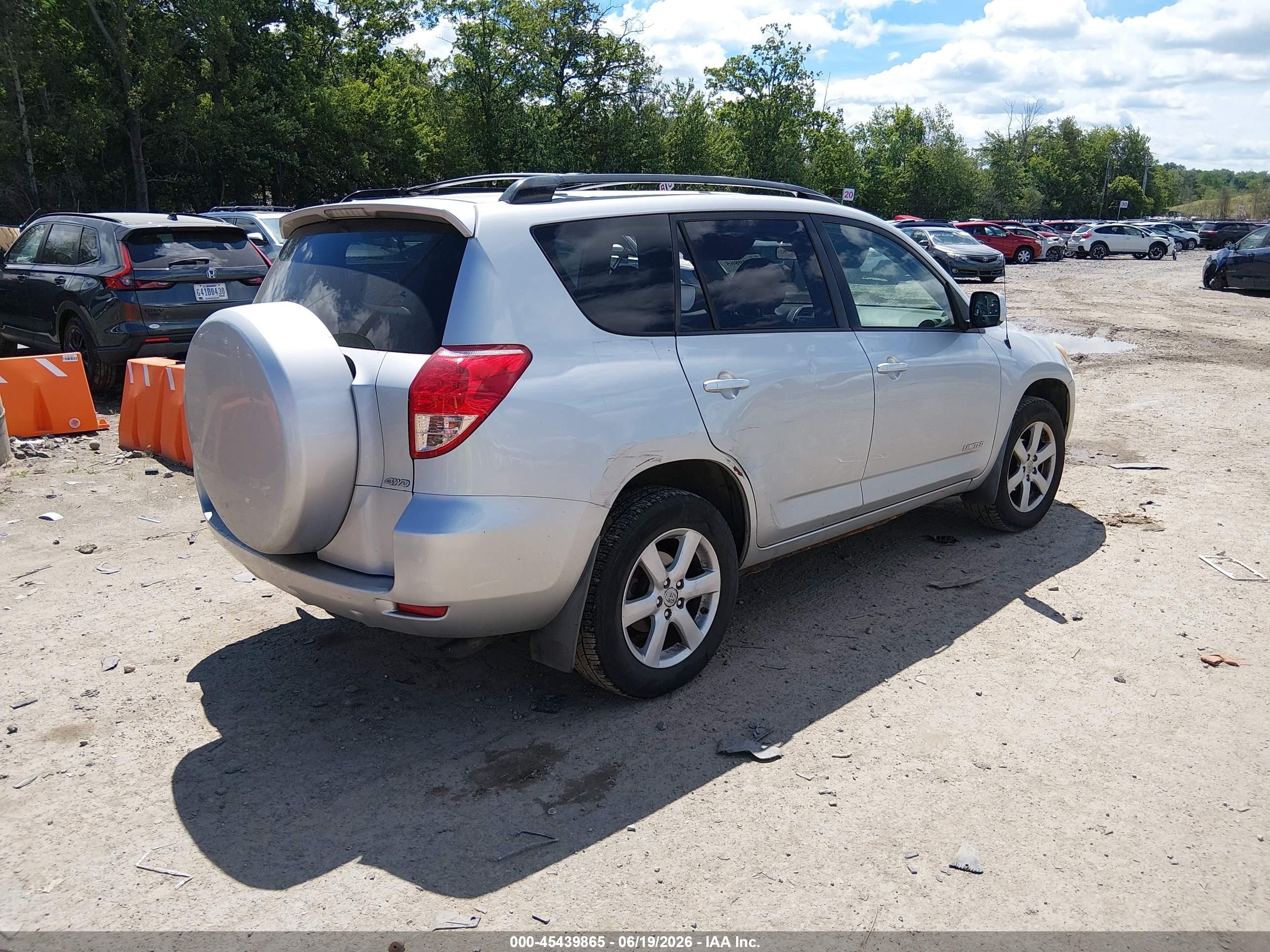 2008 Toyota Rav4 Limited Silver vin: JTMBD31V586083149