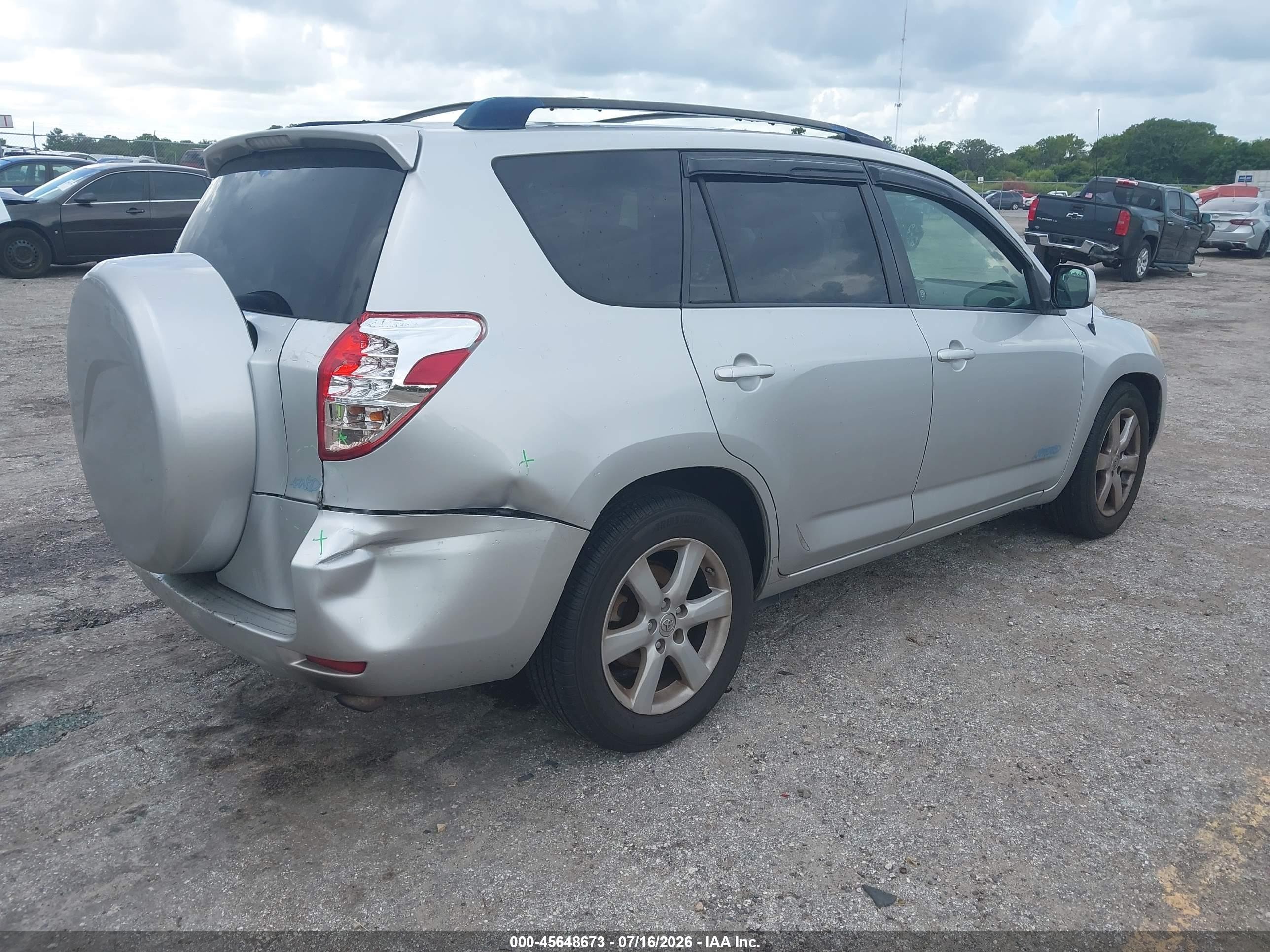 2008 Toyota Rav4 Limited Silver vin: JTMBD31V586088349