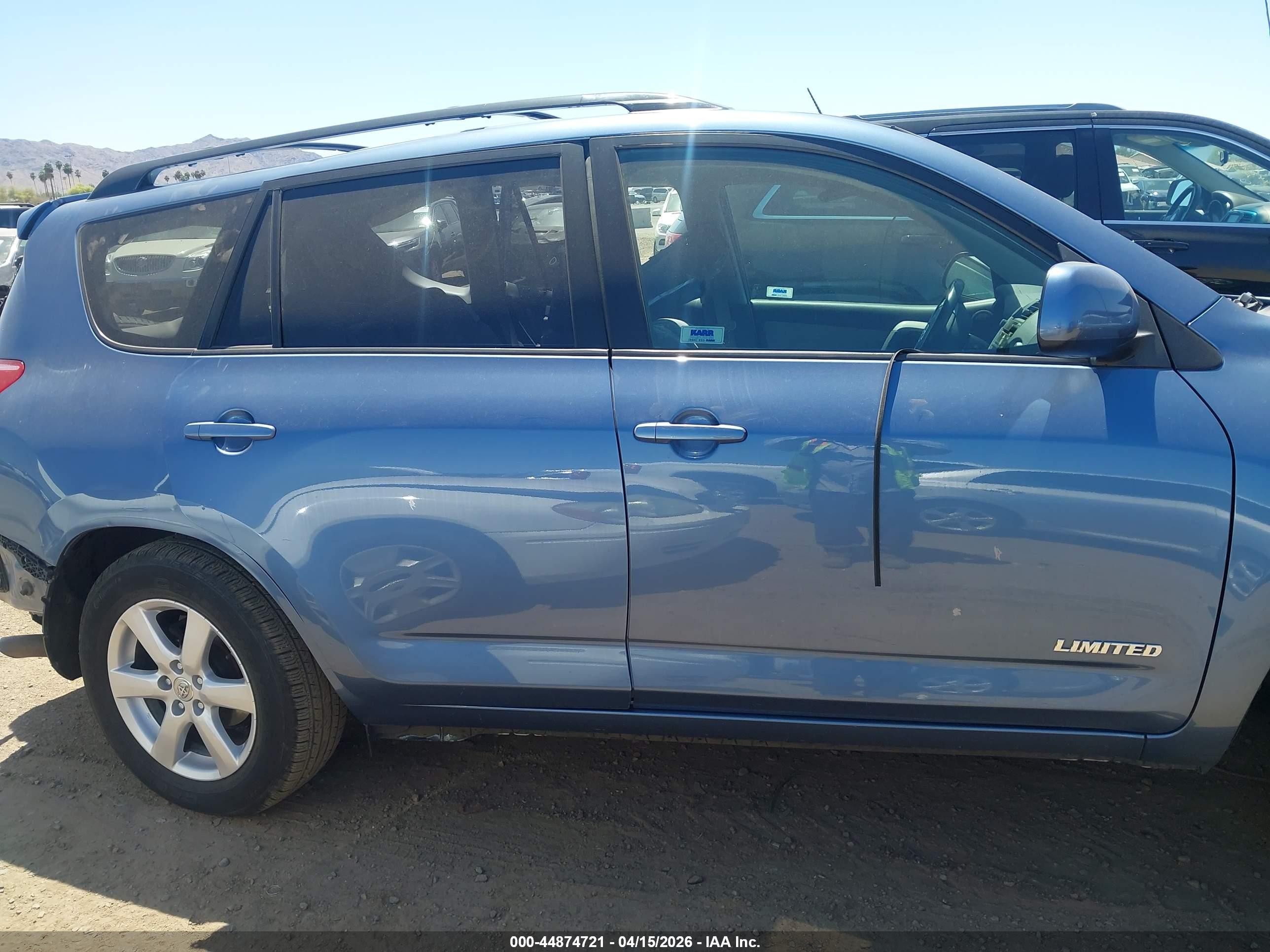2007 Toyota Rav4 Limited Light Blue vin: JTMBD31V675091281
