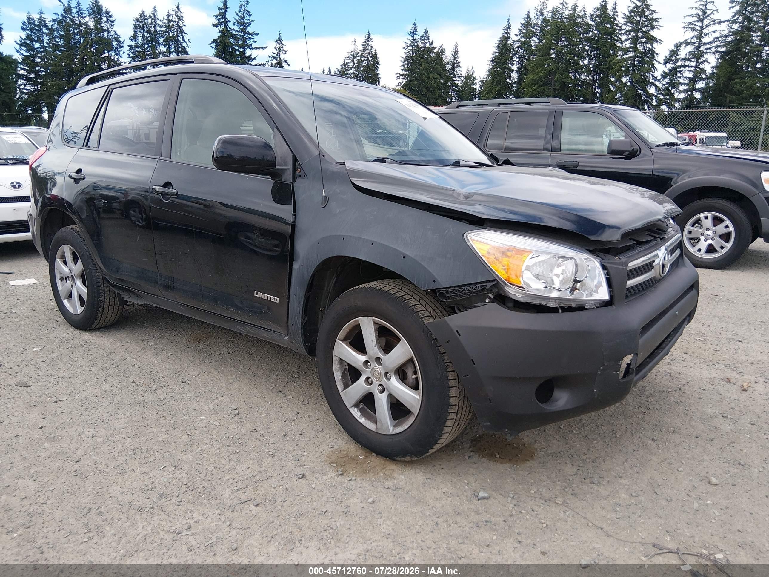 2007 Toyota Rav4 Limited Black vin: JTMBD31V676041684
