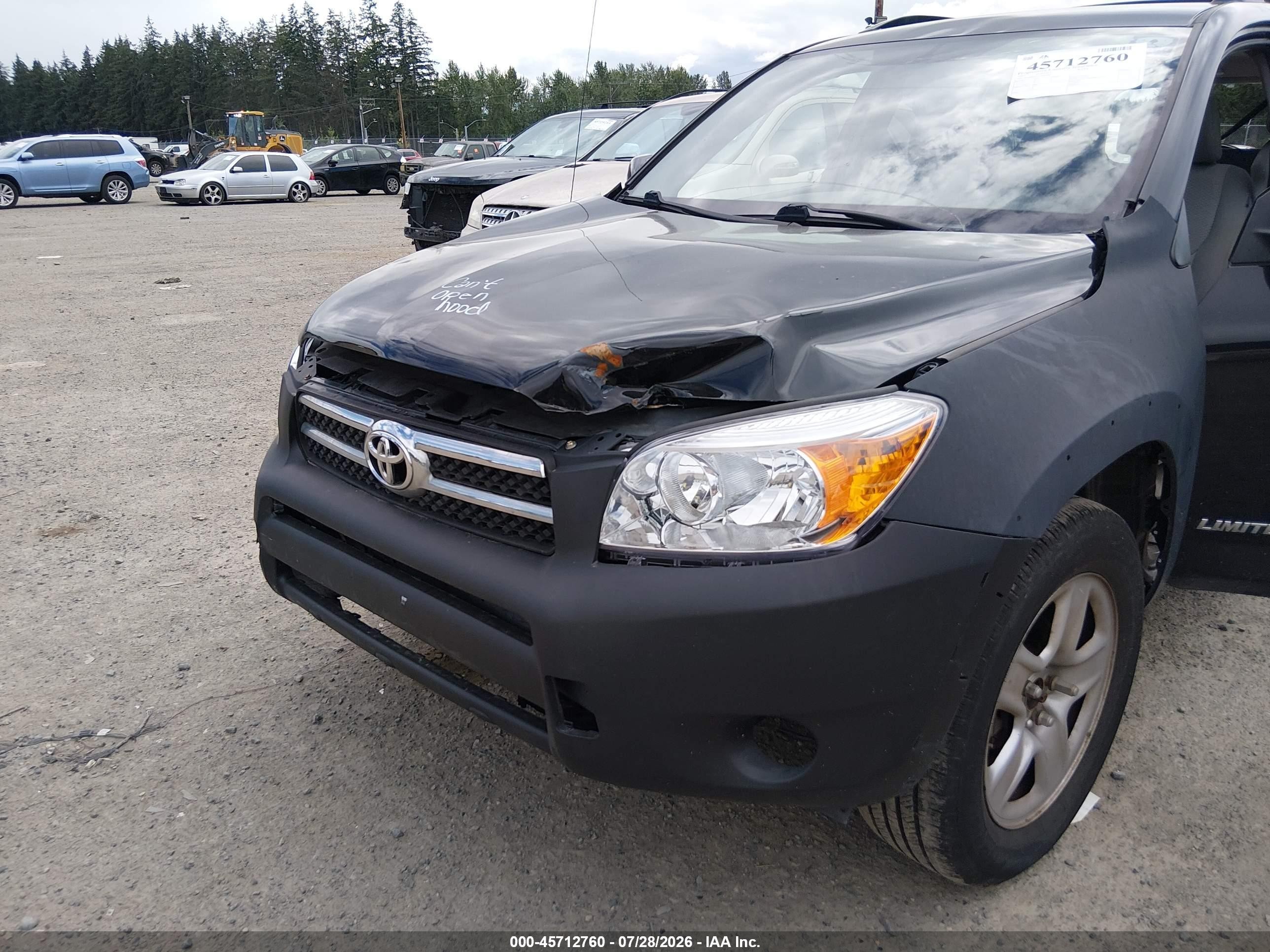 2007 Toyota Rav4 Limited Black vin: JTMBD31V676041684