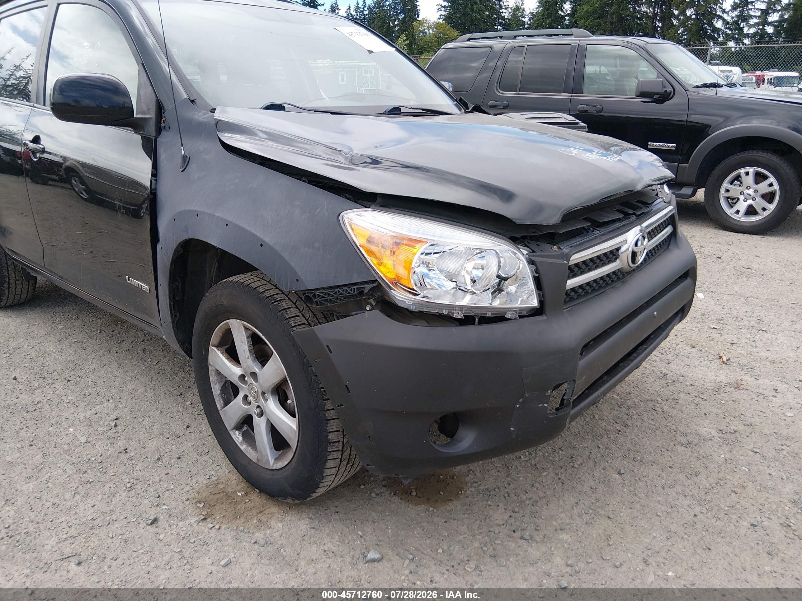 2007 Toyota Rav4 Limited Black vin: JTMBD31V676041684