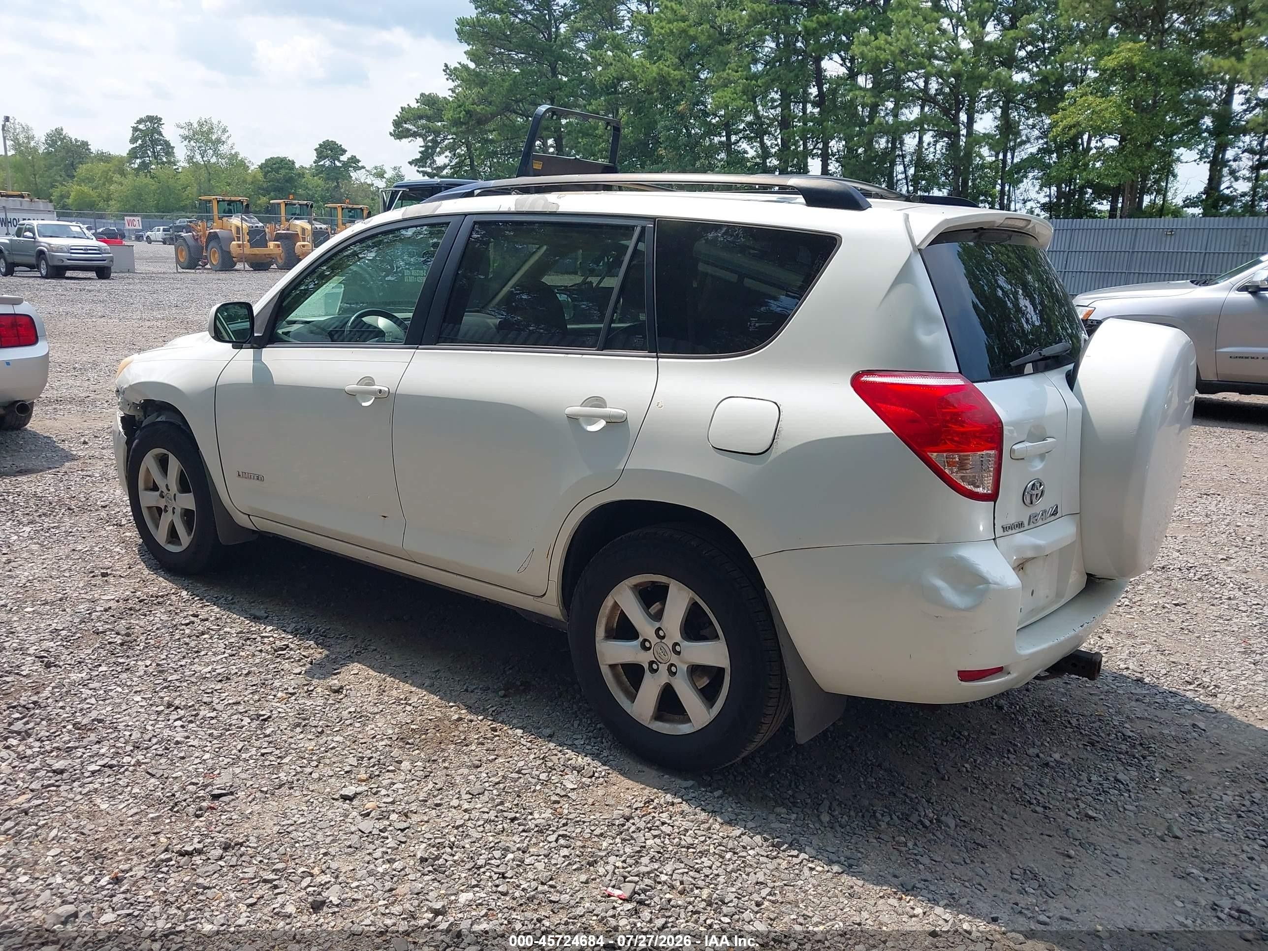 2008 Toyota Rav4 Limited White vin: JTMBD31V685174114