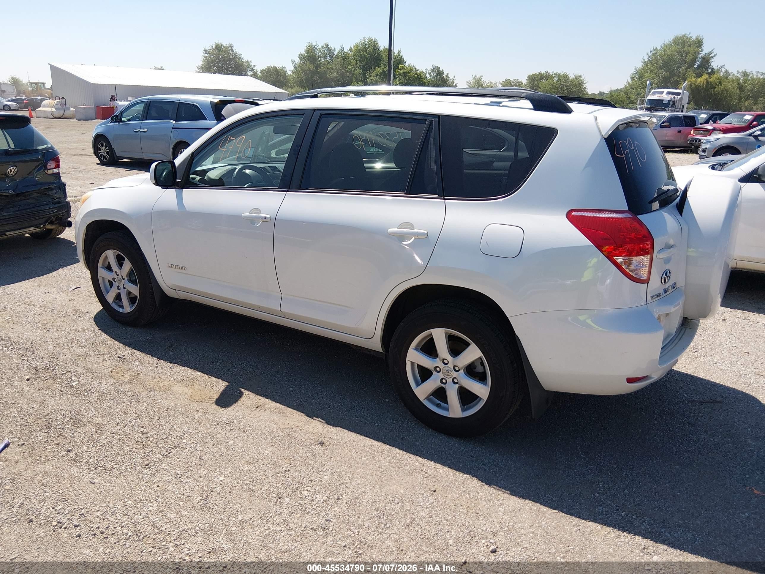 2008 Toyota Rav4 Limited White vin: JTMBD31V685182777