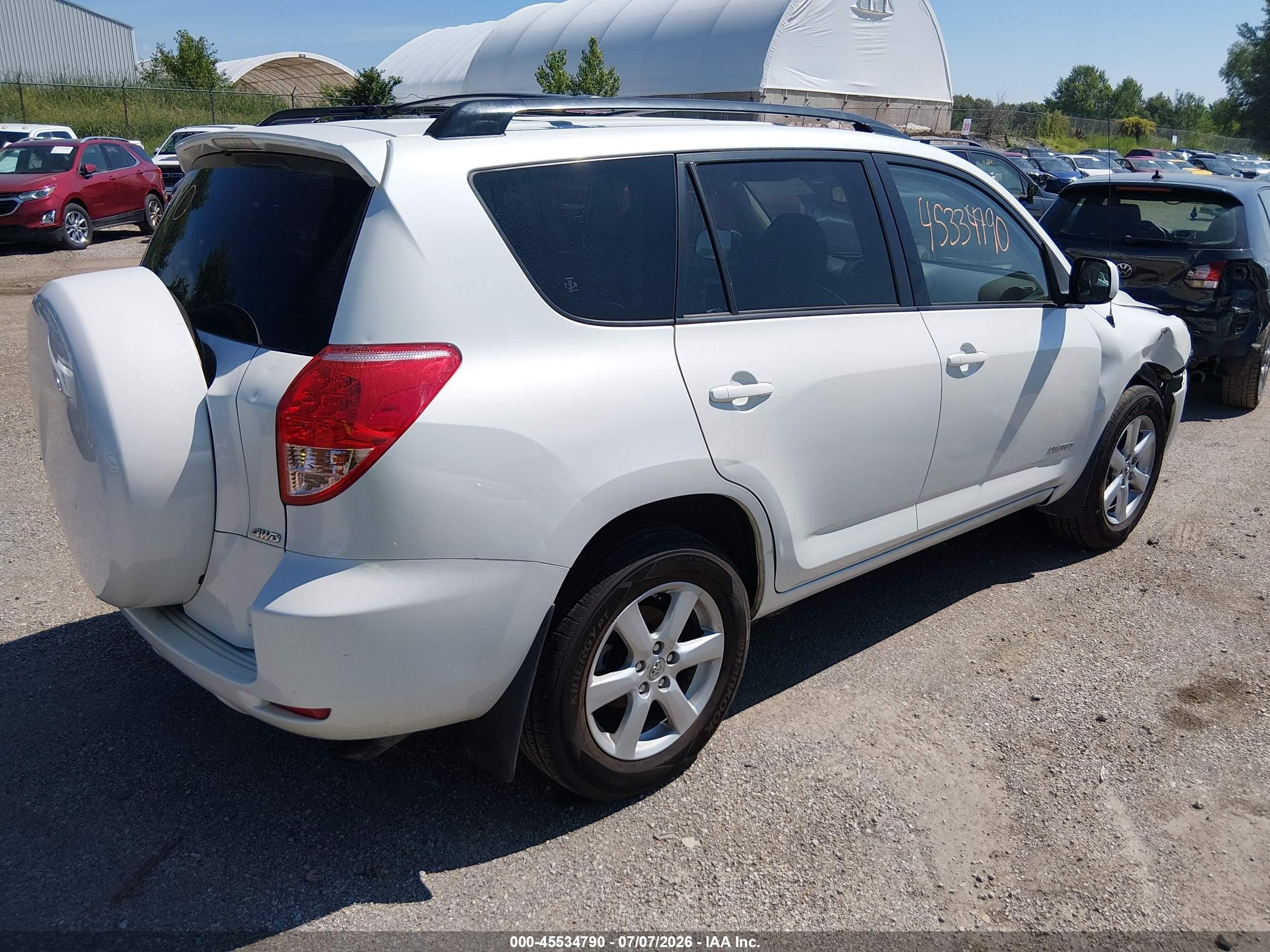 2008 Toyota Rav4 Limited White vin: JTMBD31V685182777