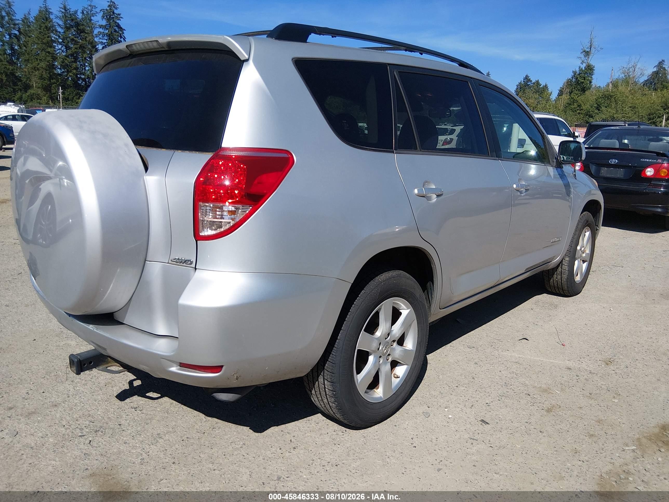 2008 Toyota Rav4 Limited Silver vin: JTMBD31V785182304
