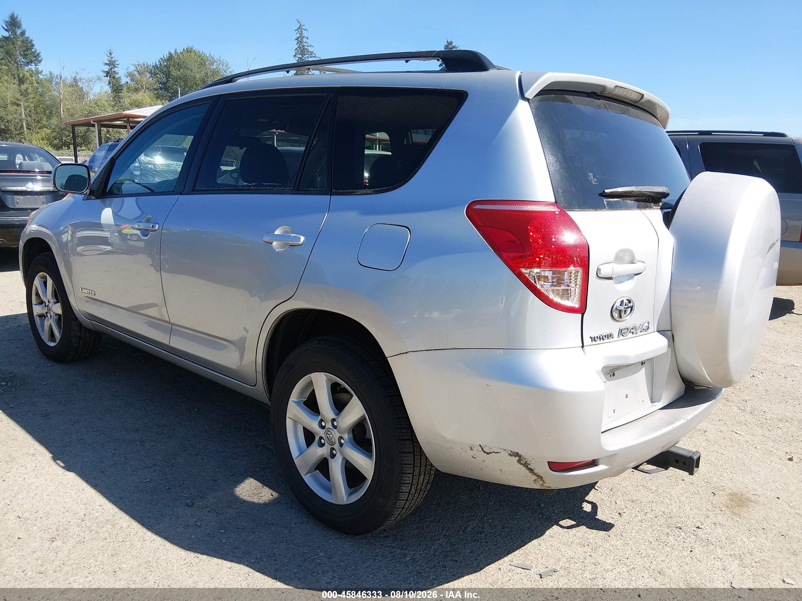2008 Toyota Rav4 Limited Silver vin: JTMBD31V785182304