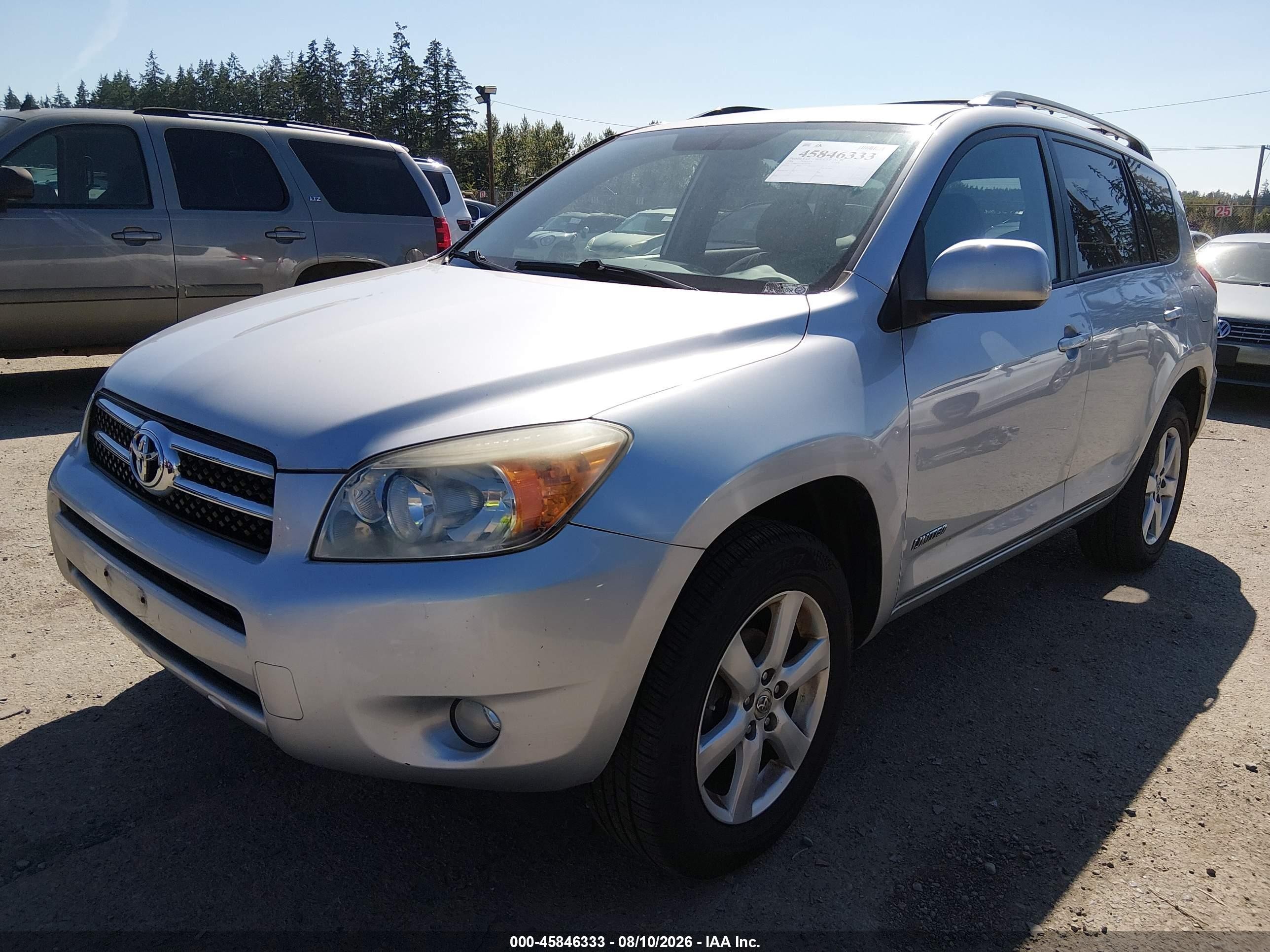 2008 Toyota Rav4 Limited Silver vin: JTMBD31V785182304