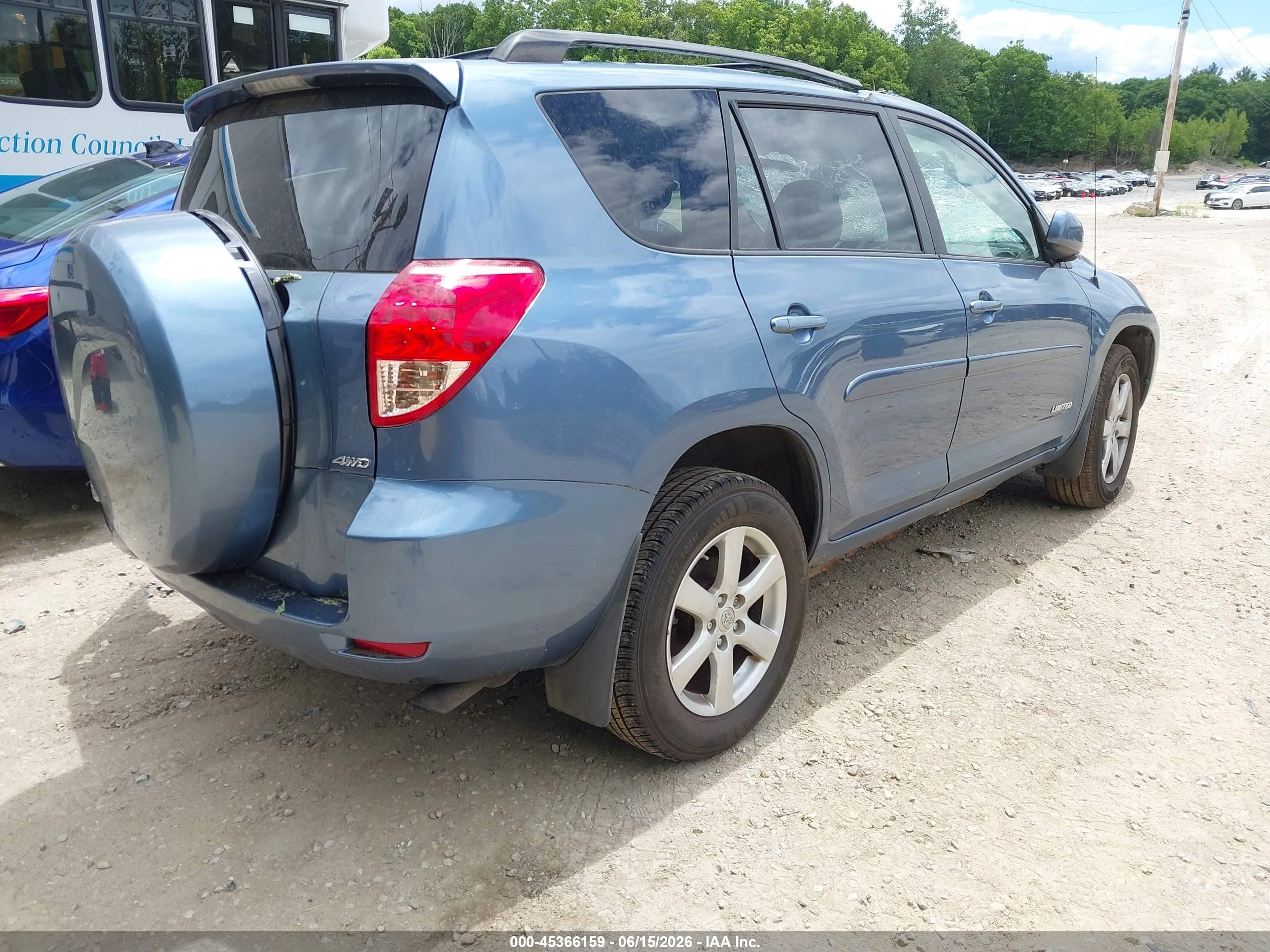 2007 Toyota Rav4 Limited Light Blue vin: JTMBD31V876041606