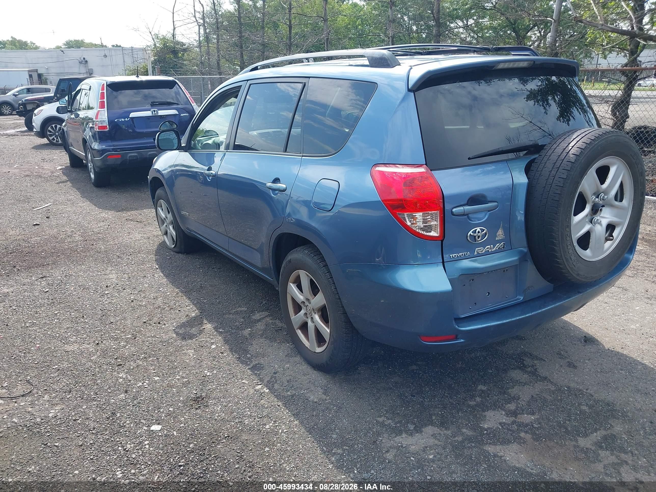 2007 Toyota Rav4 Limited Blue vin: JTMBD31V975087290