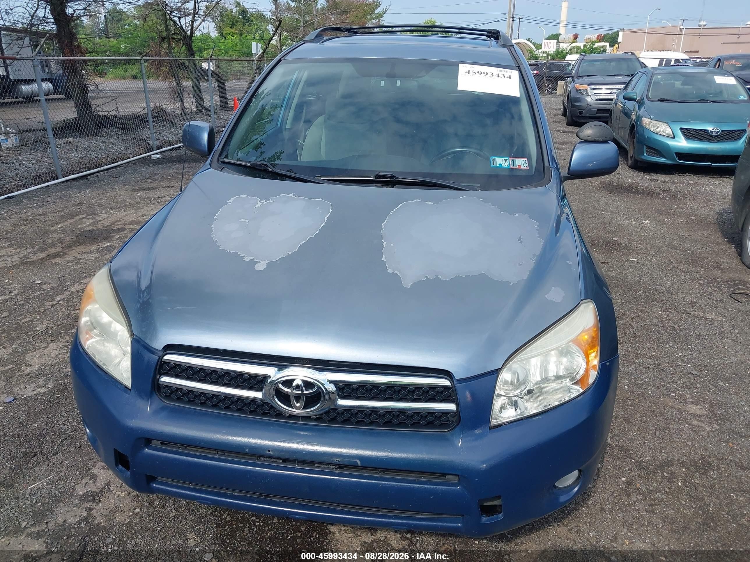 2007 Toyota Rav4 Limited Blue vin: JTMBD31V975087290