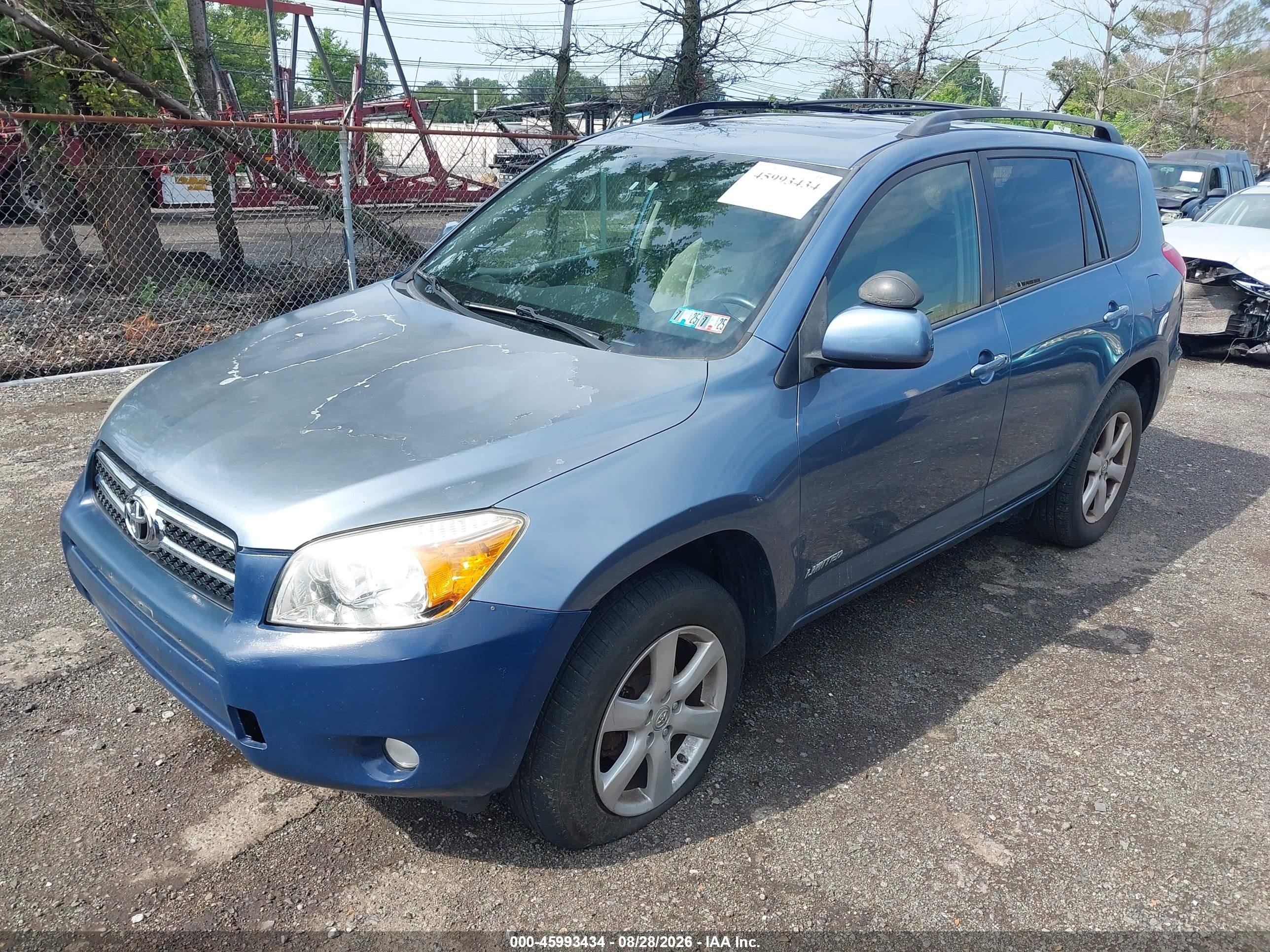 2007 Toyota Rav4 Limited Blue vin: JTMBD31V975087290