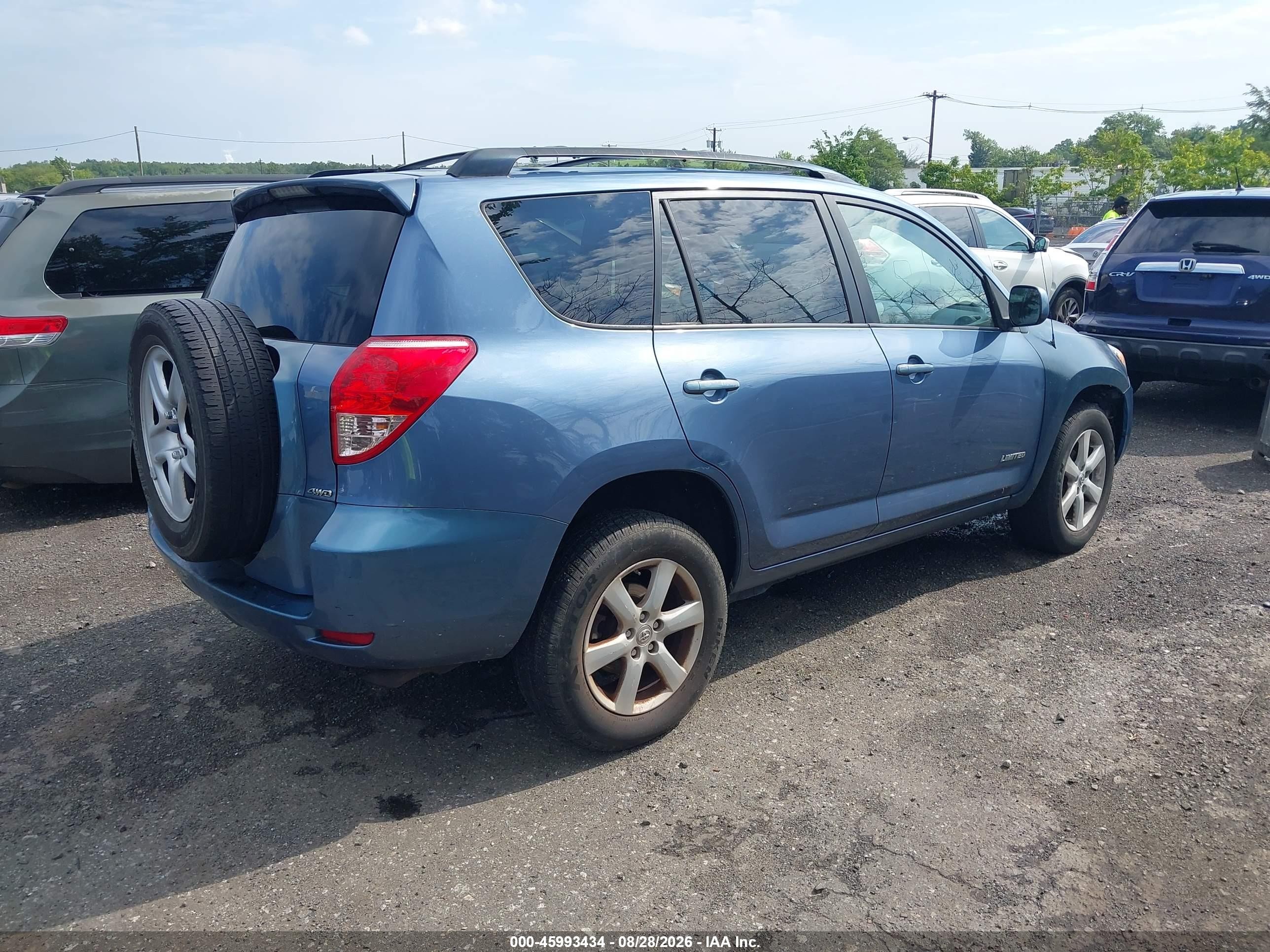 2007 Toyota Rav4 Limited Blue vin: JTMBD31V975087290
