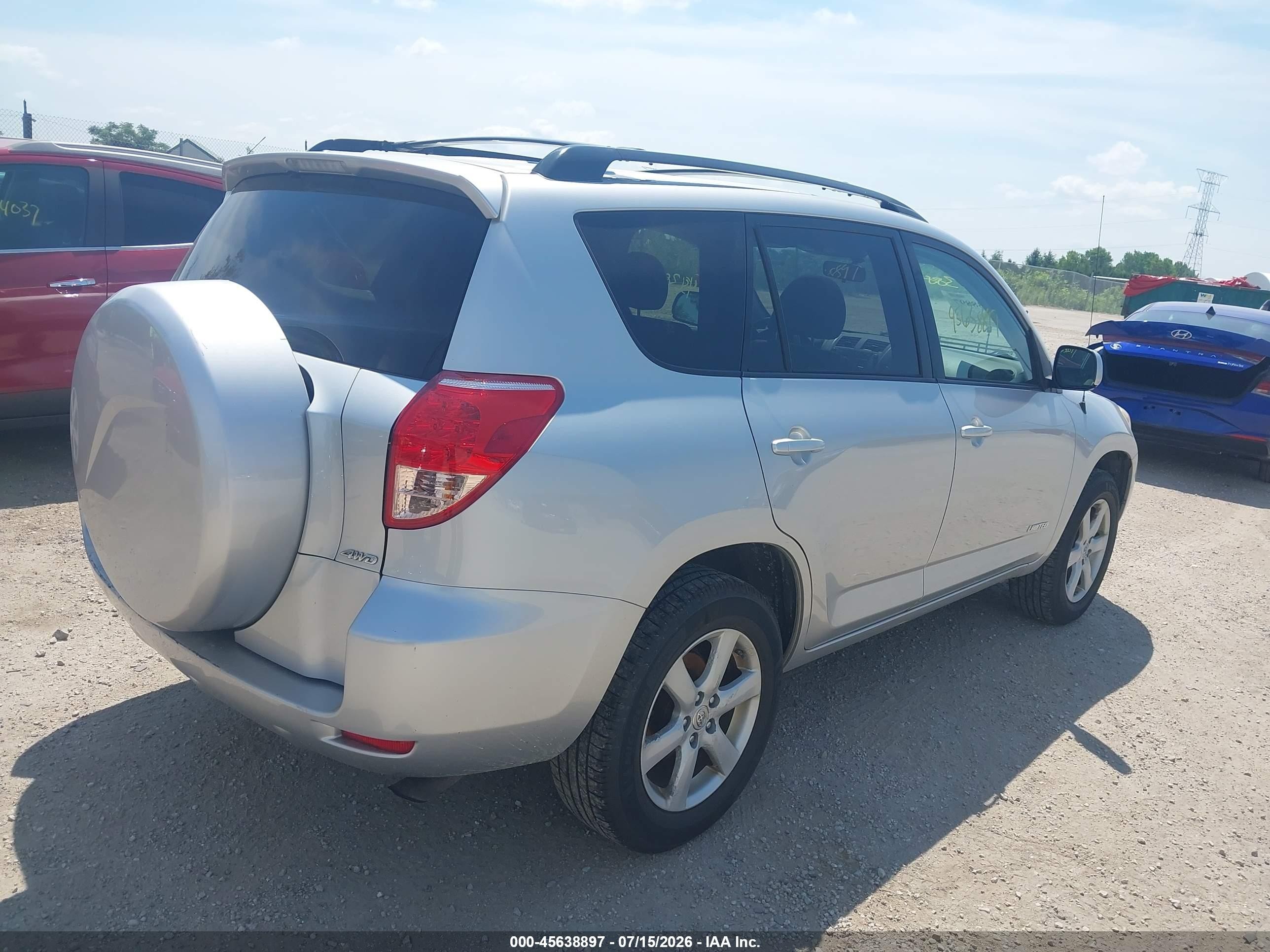 2007 Toyota Rav4 Limited Серебряный vin: JTMBD31V976038293