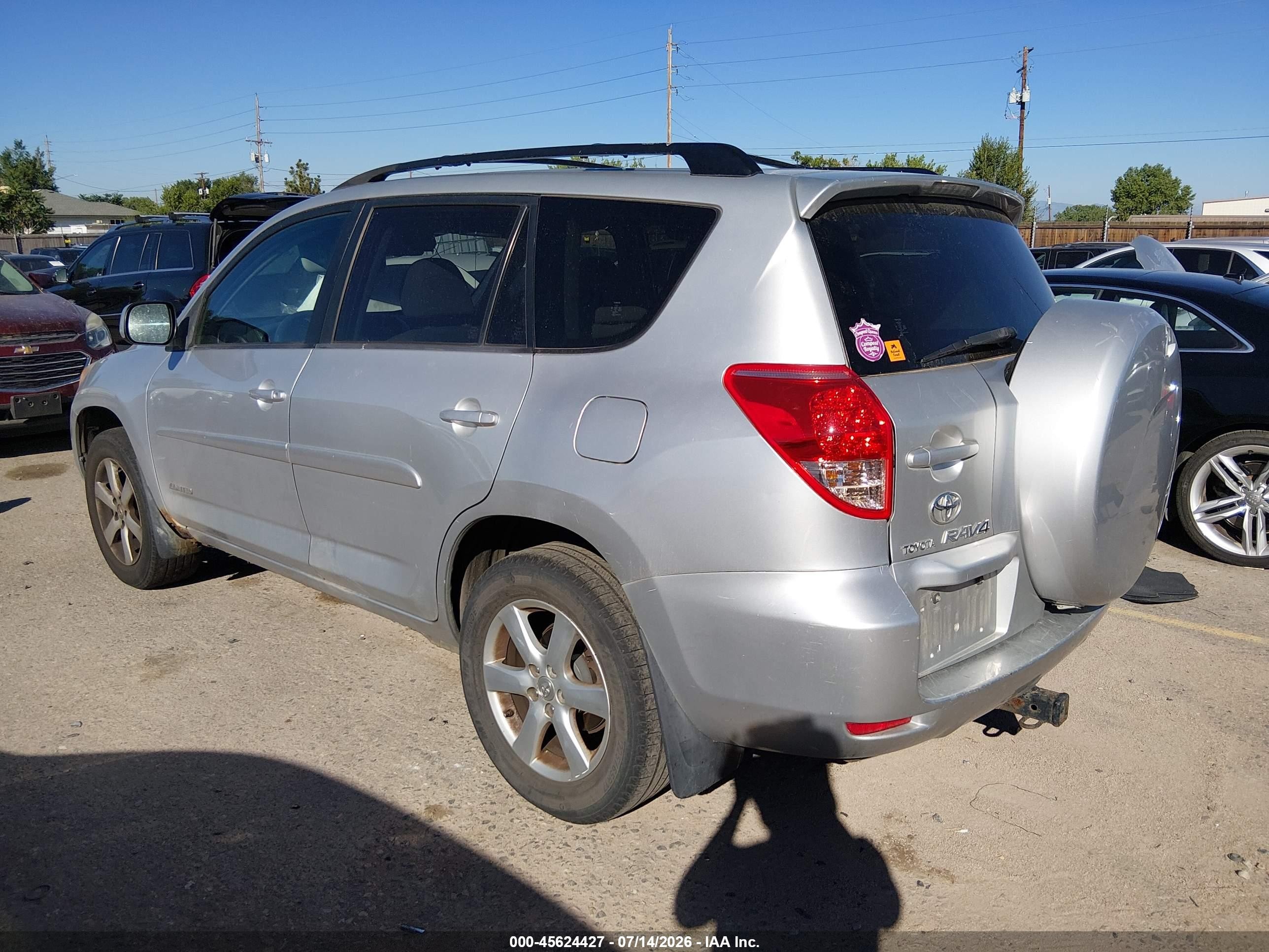 2007 Toyota Rav4 Limited Silver vin: JTMBD31V976053652