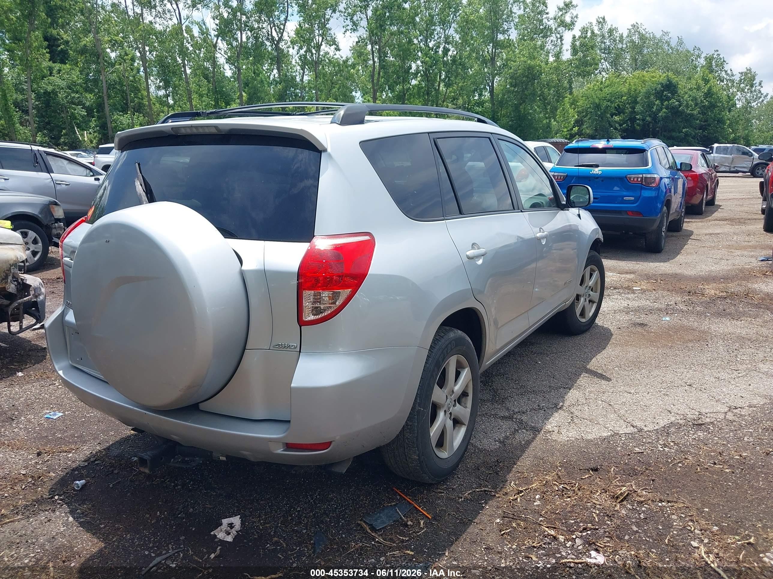 2008 Toyota Rav4 Limited Silver vin: JTMBD31V985142211
