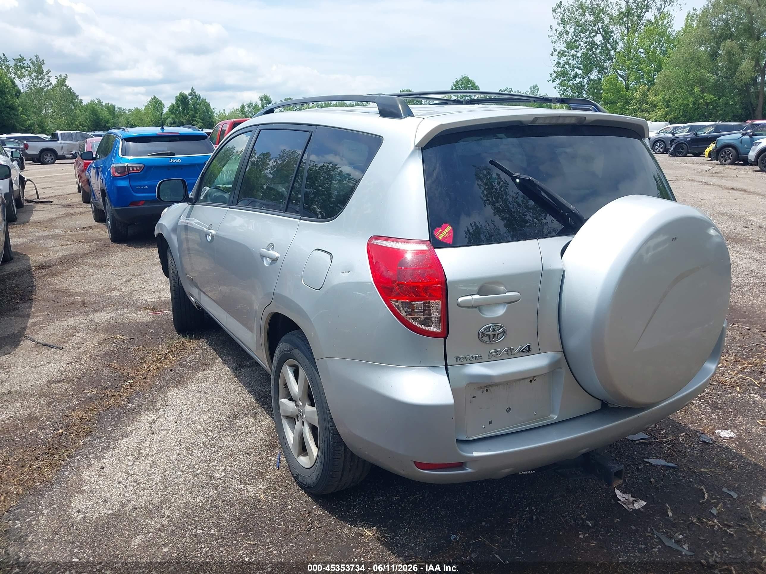2008 Toyota Rav4 Limited Silver vin: JTMBD31V985142211