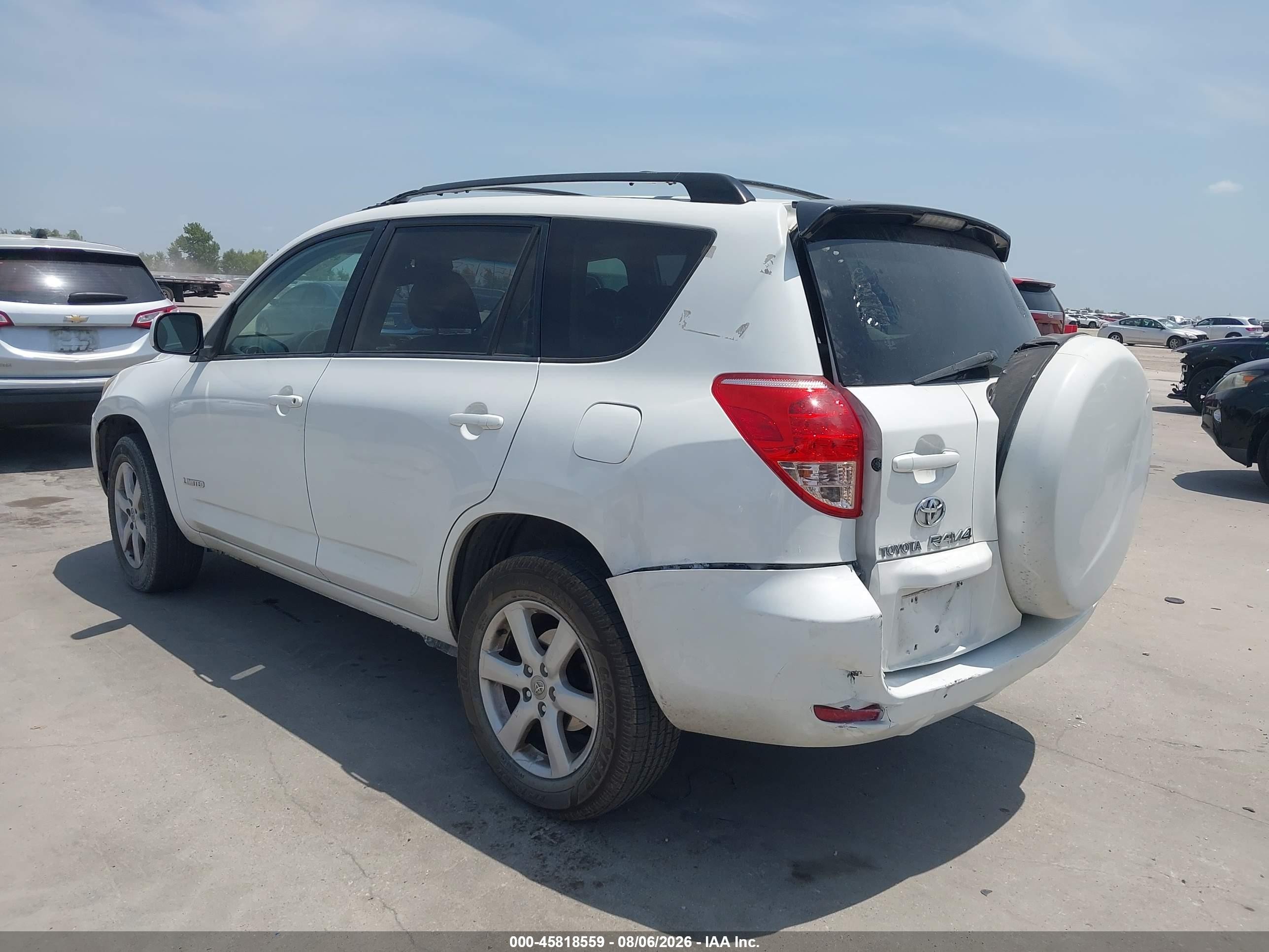 2007 Toyota Rav4 Limited White vin: JTMBD31VX75079151