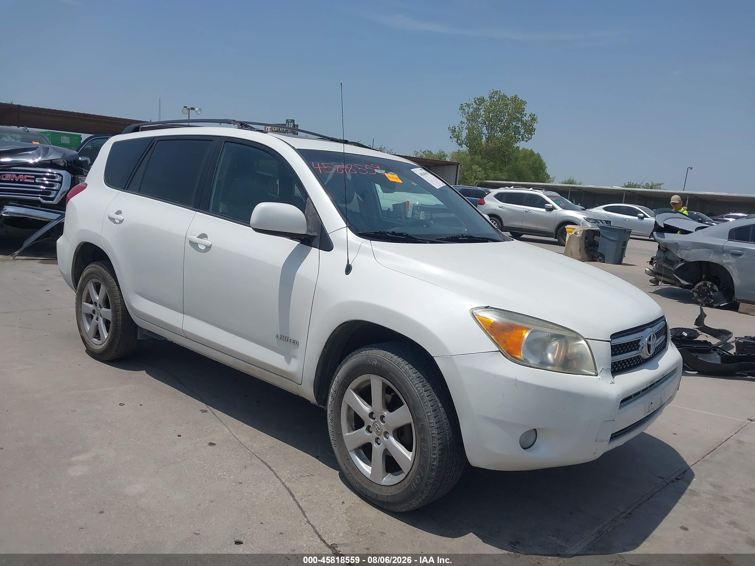 2007 Toyota Rav4 Limited White vin: JTMBD31VX75079151