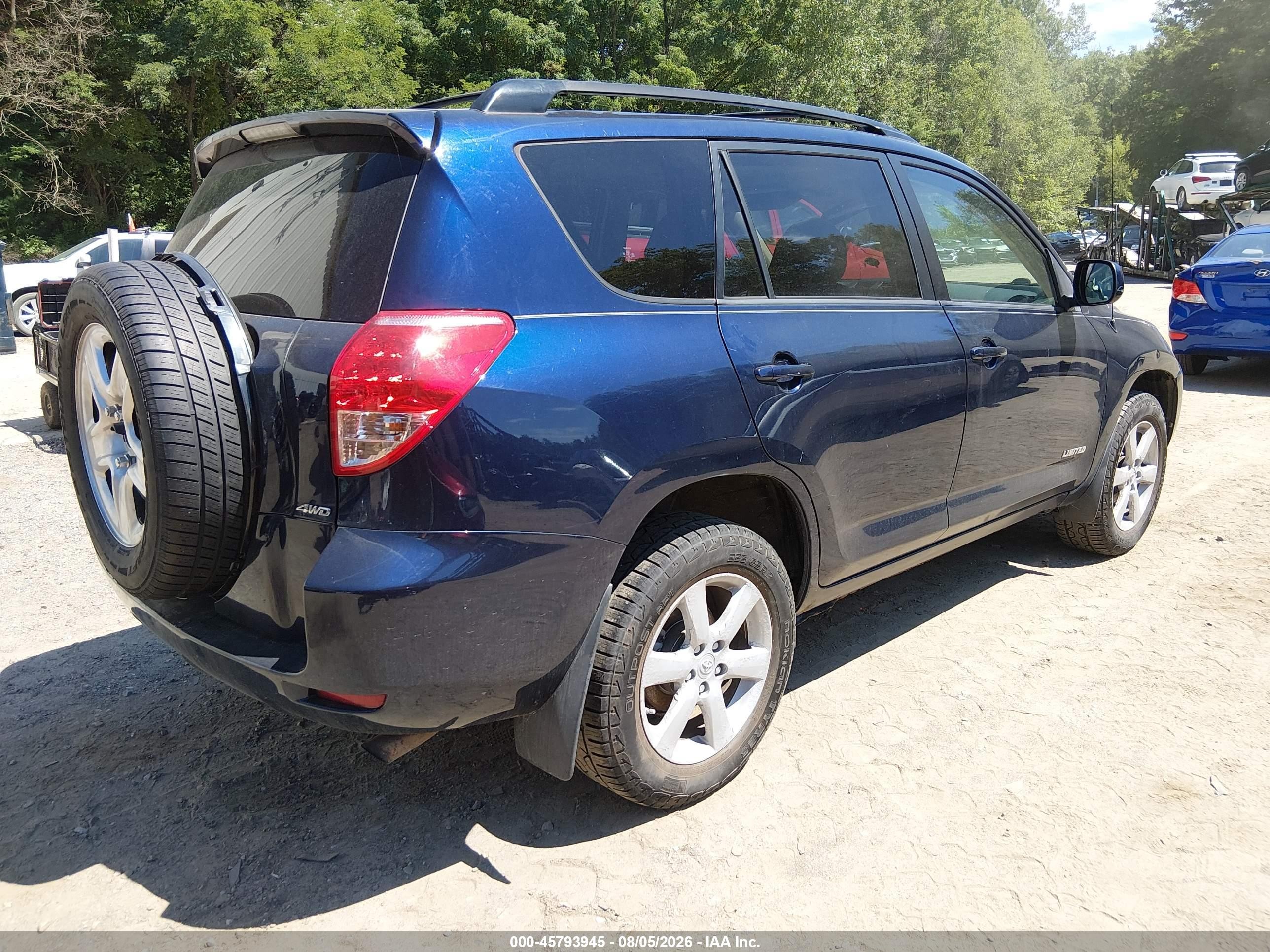 2007 Toyota Rav4 Limited Blue vin: JTMBD31VX76046564