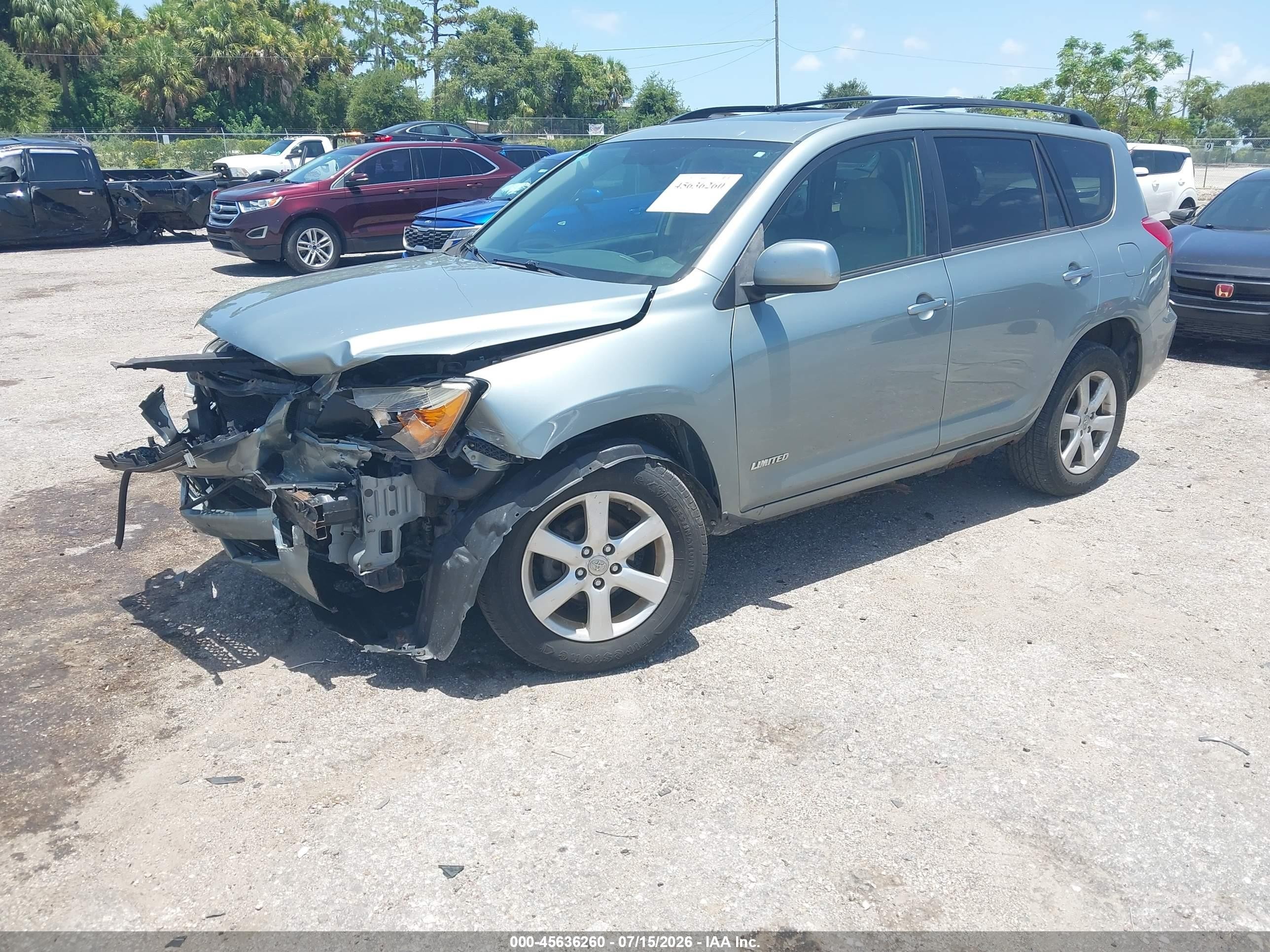 2008 Toyota Rav4 Limited Light Blue vin: JTMBD31VX86082644