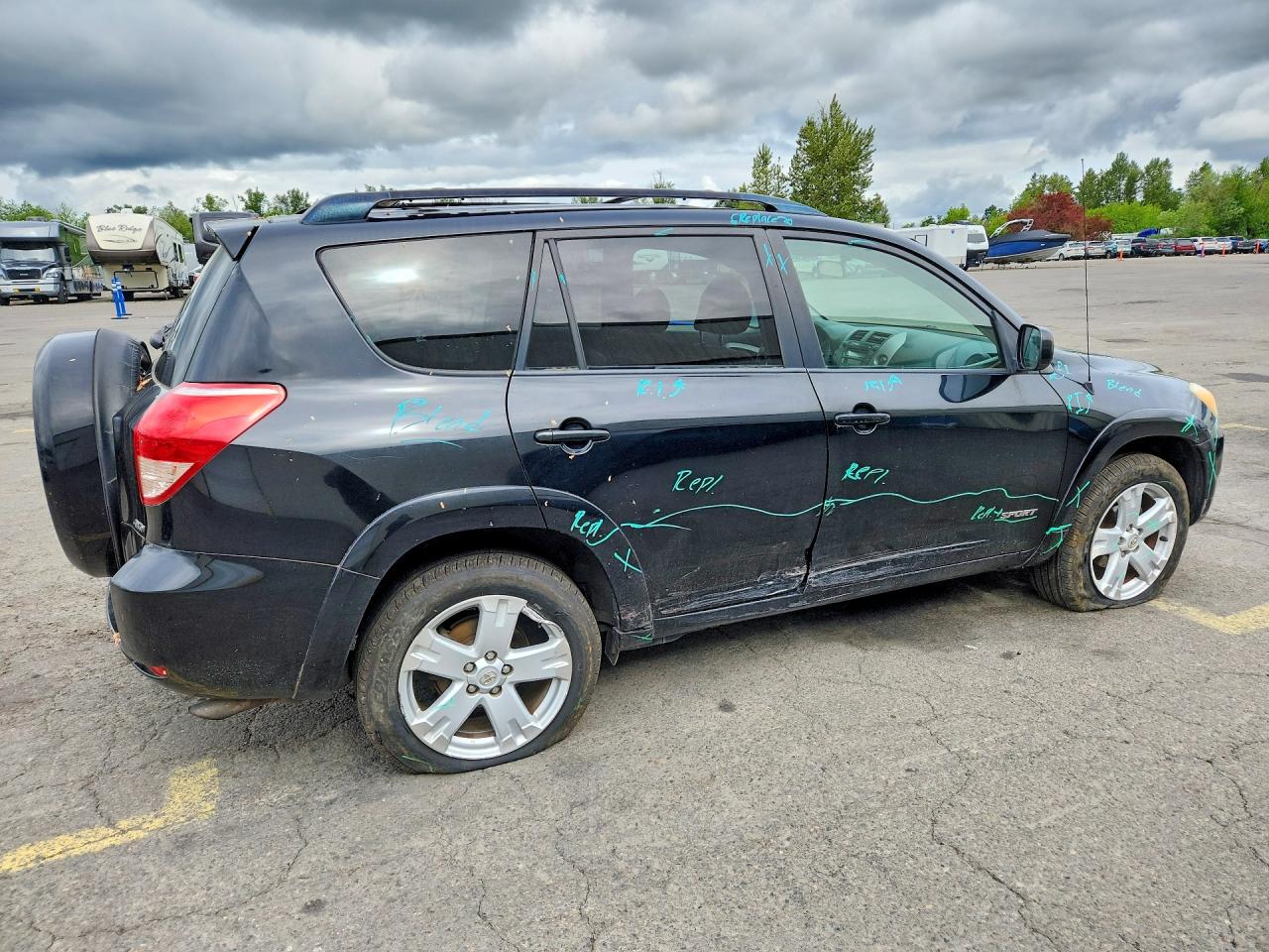 2007 Toyota Rav4 Sport Black vin: JTMBD32V276037534