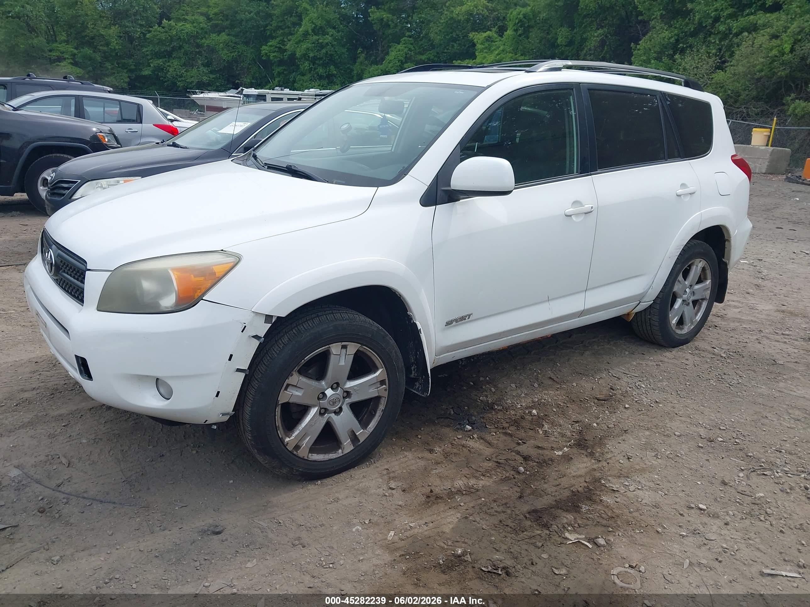 2007 Toyota Rav4 Sport White vin: JTMBD32V376051507