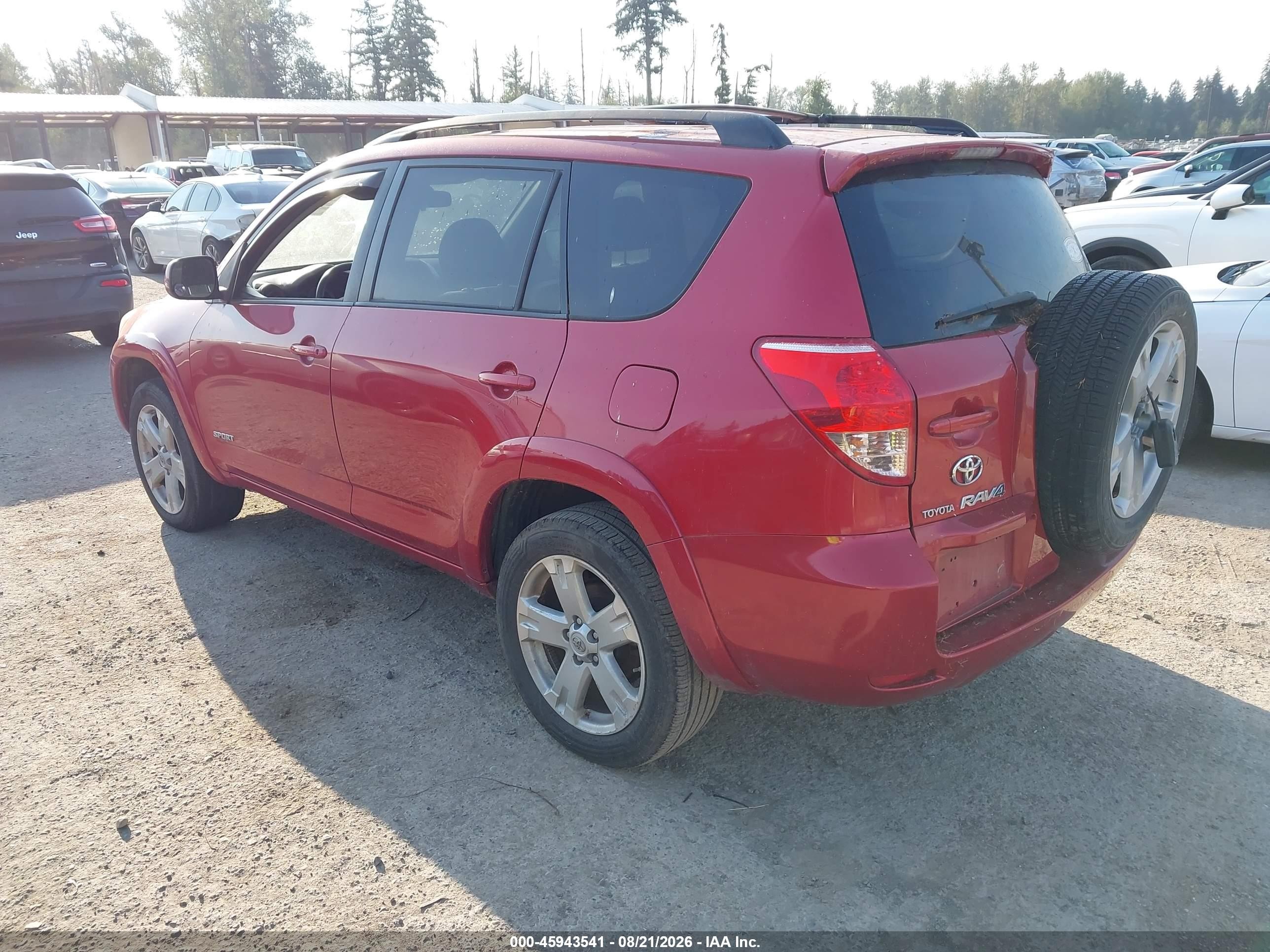 2007 Toyota Rav4 Sport Red vin: JTMBD32V476050558