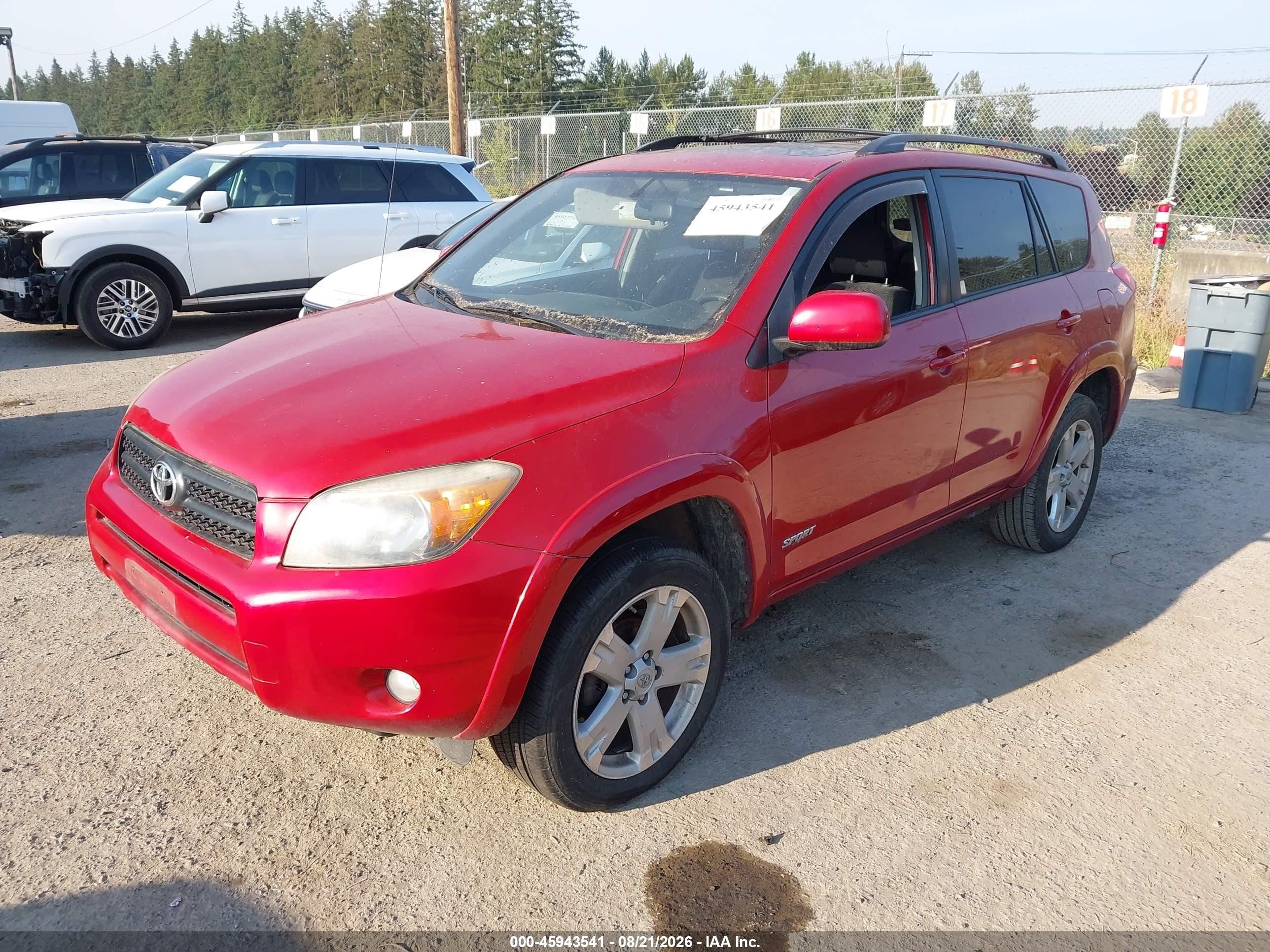2007 Toyota Rav4 Sport Red vin: JTMBD32V476050558