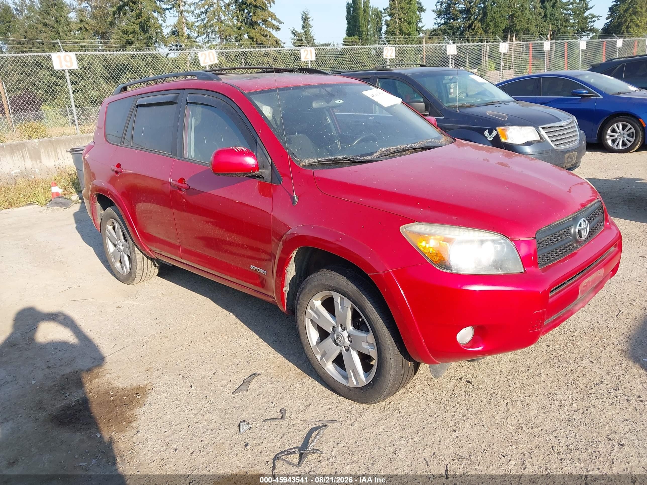 2007 Toyota Rav4 Sport Red vin: JTMBD32V476050558