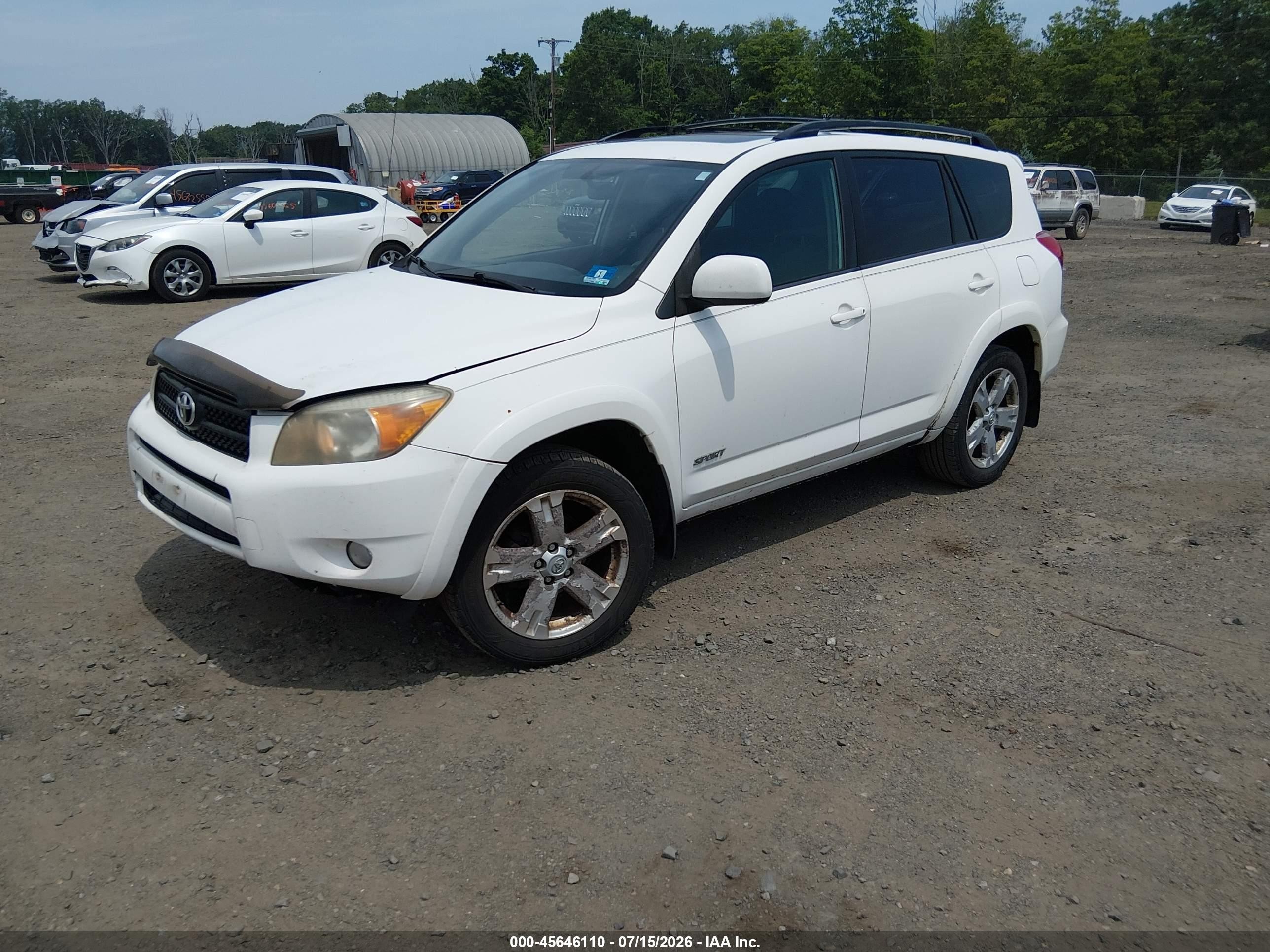 2008 Toyota Rav4 Sport White vin: JTMBD32V485180928