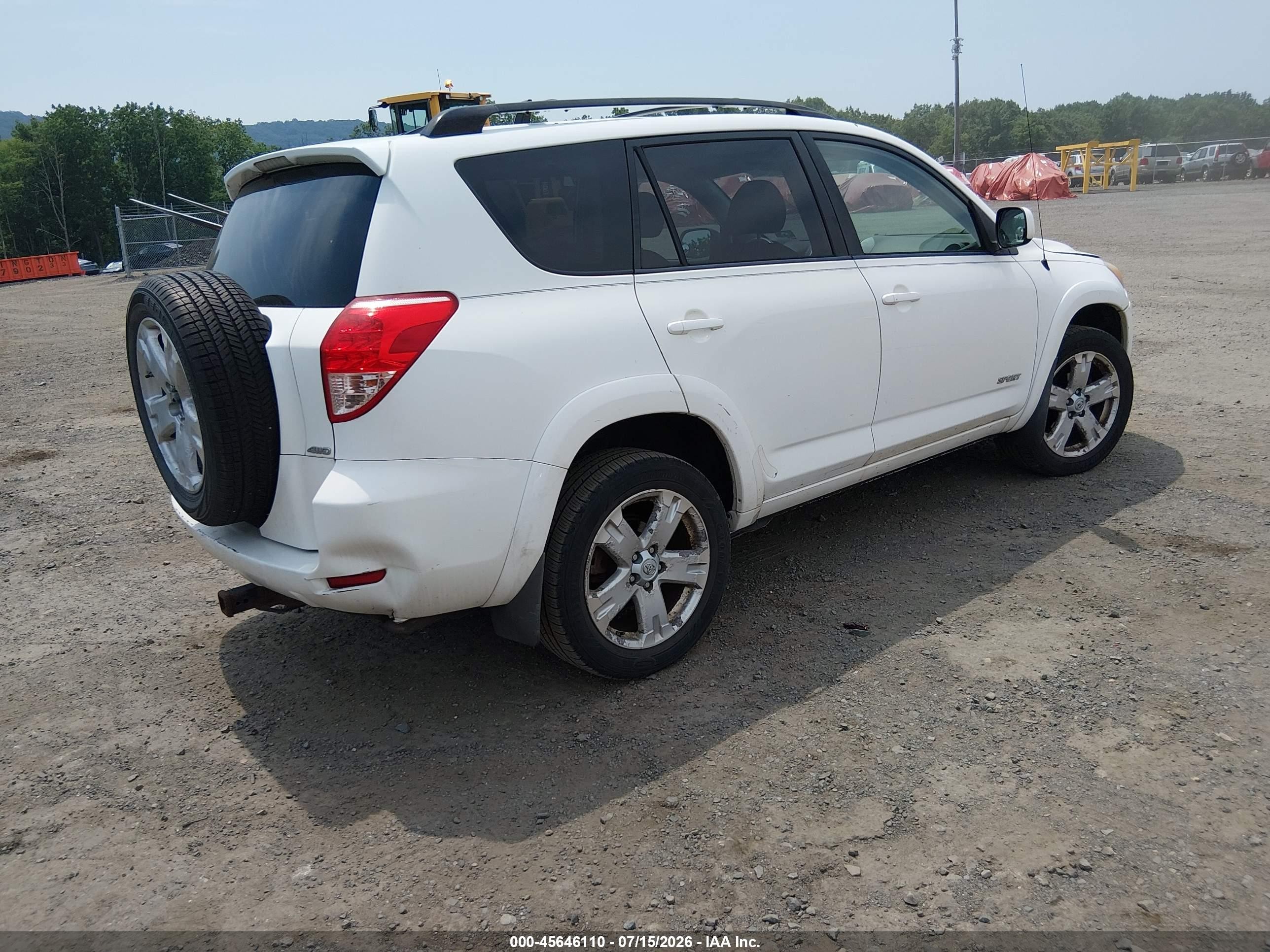 2008 Toyota Rav4 Sport White vin: JTMBD32V485180928
