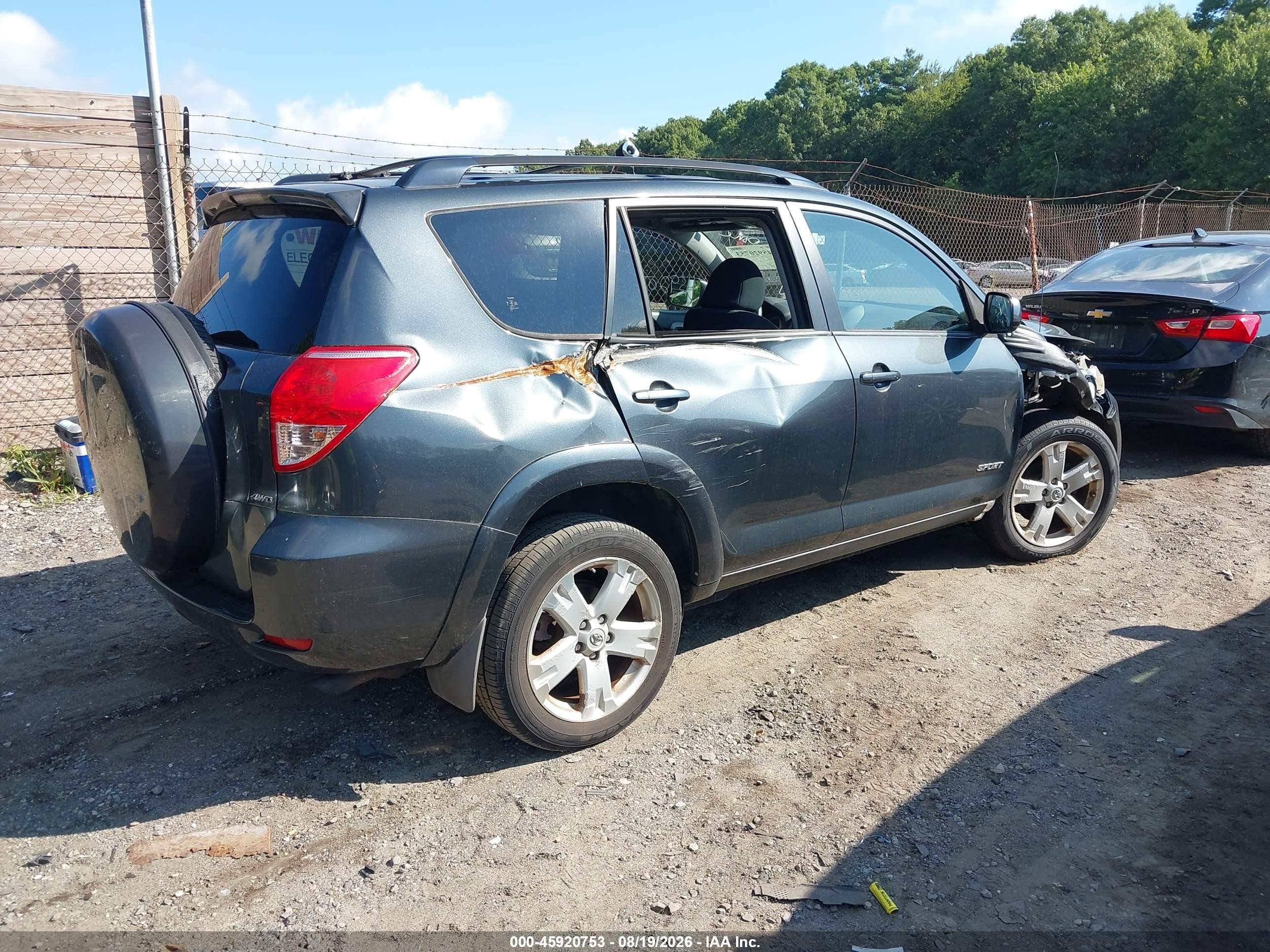 2008 Toyota Rav4 Sport Gray vin: JTMBD32V686076256