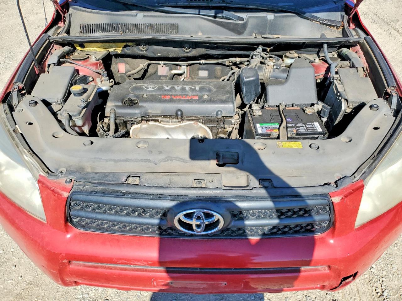 2008 Toyota Rav4 Base Red vin: JTMBD33V085143311